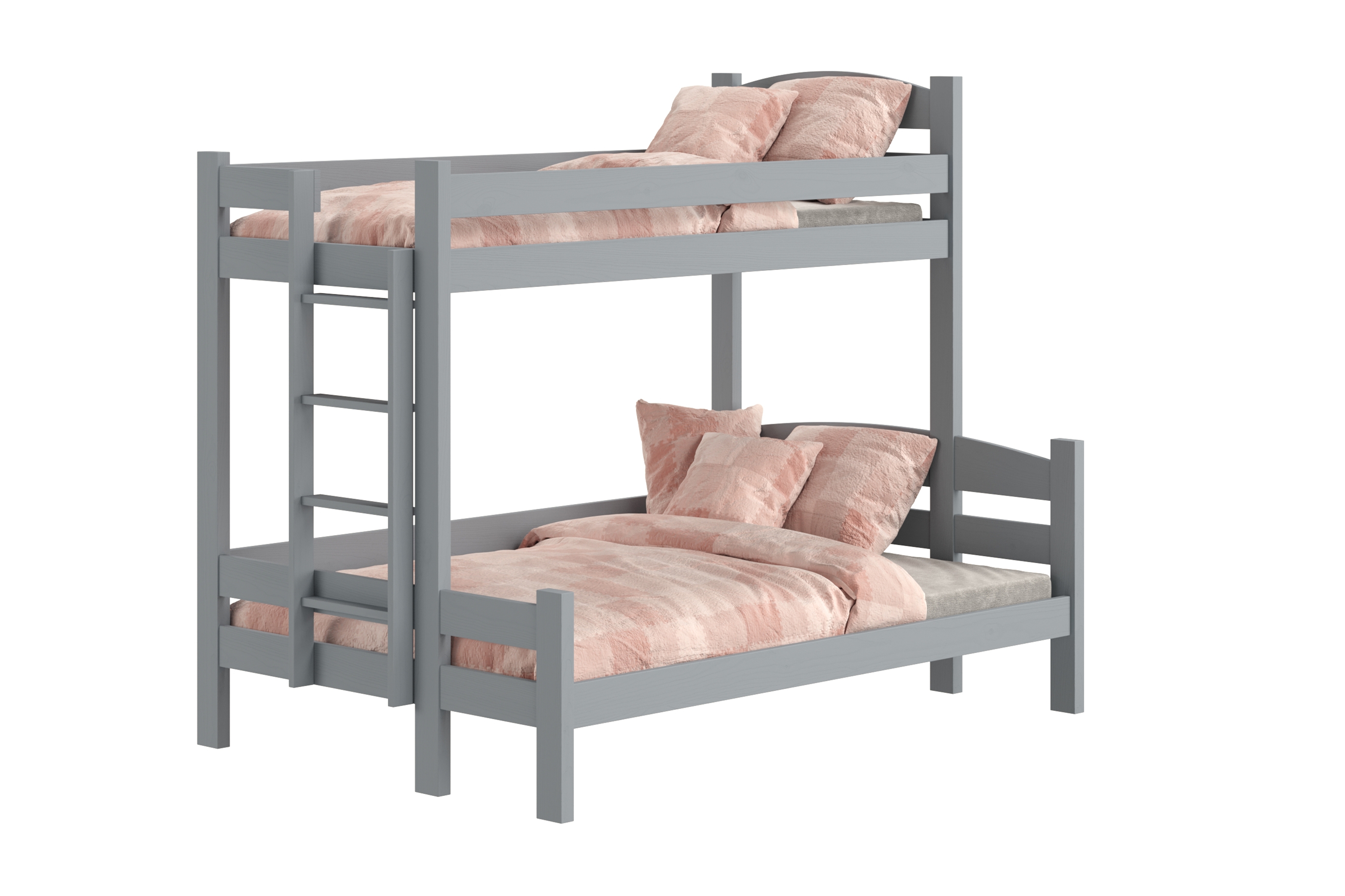 Poschodová posteľ Lovic so zásuvkami ľavá - šedý, 90x200/140x200 Posteľ poschodová Lovic 90x200/140x200 so zásuvkami ľavá strana - šedý