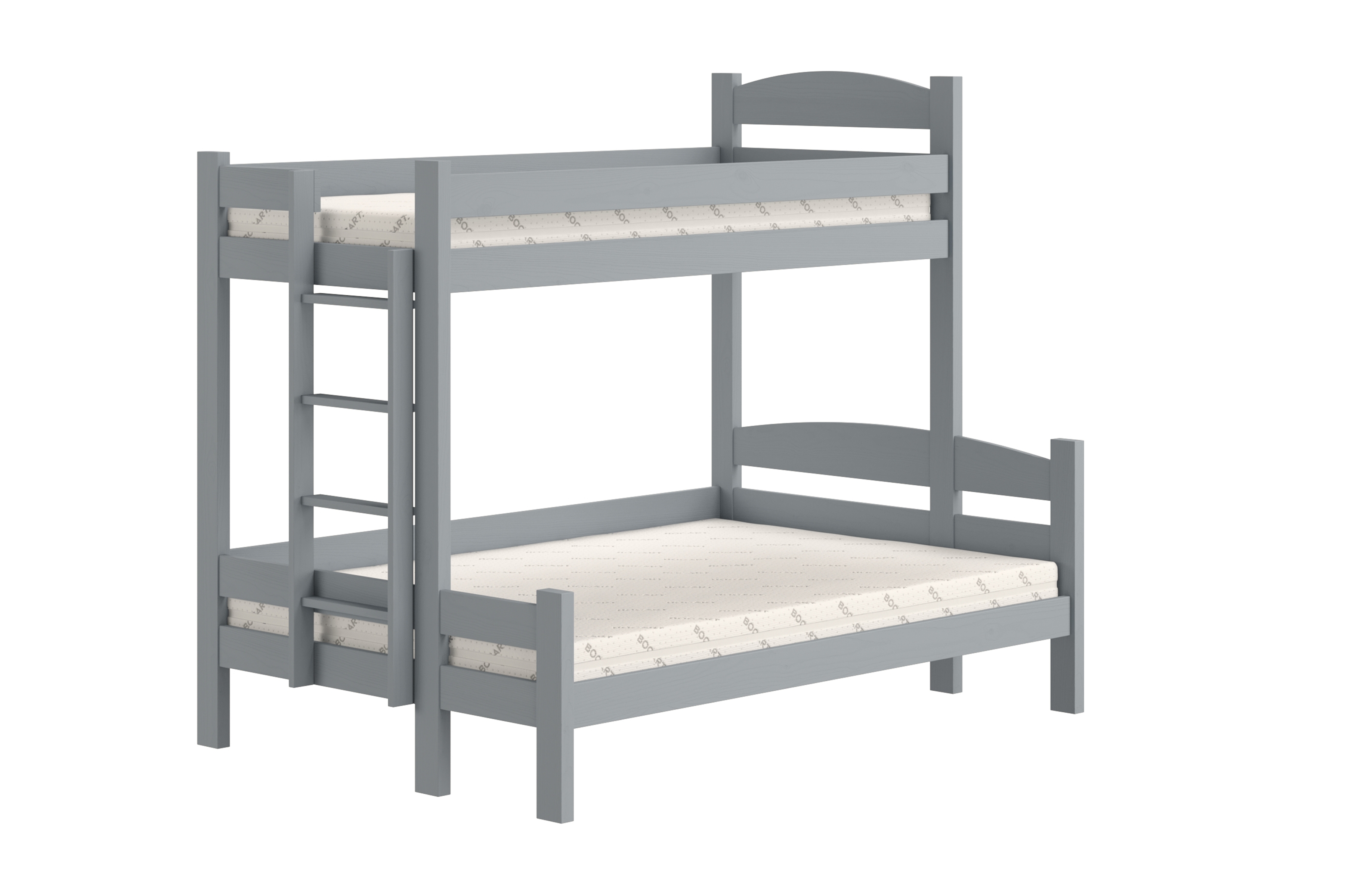 Poschodová posteľ Lovic so zásuvkami ľavá - šedý, 90x200/140x200 Posteľ poschodová Lovic 90x200/140x200 so zásuvkami ľavá strana - šedý