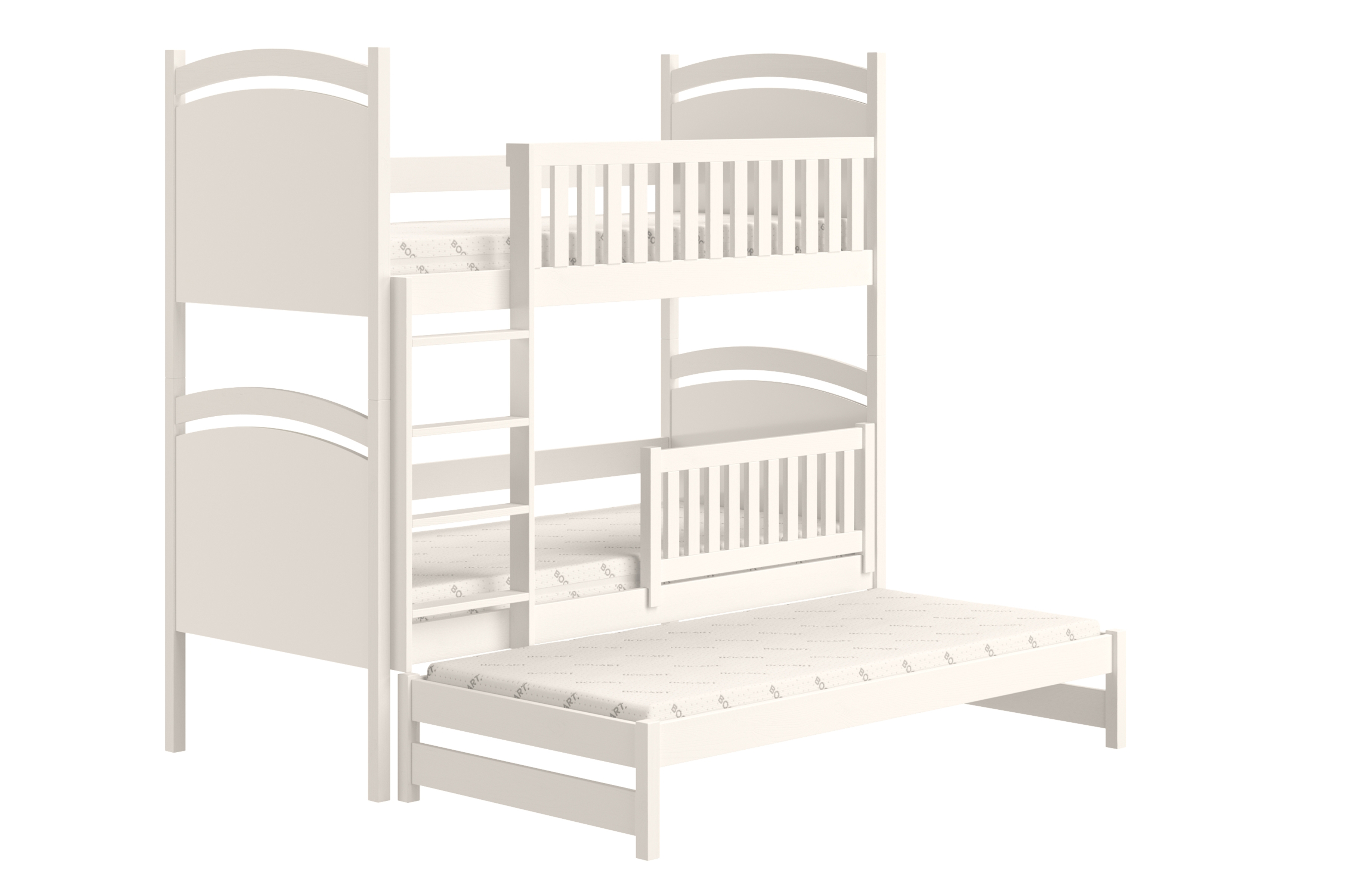 Patrová výsuvná postel Amely s tabulí na fixy 80x180 cm - bílá Postel patrová  výsuvná z tablica suchoscieralna Amely - 80x180 / bílá