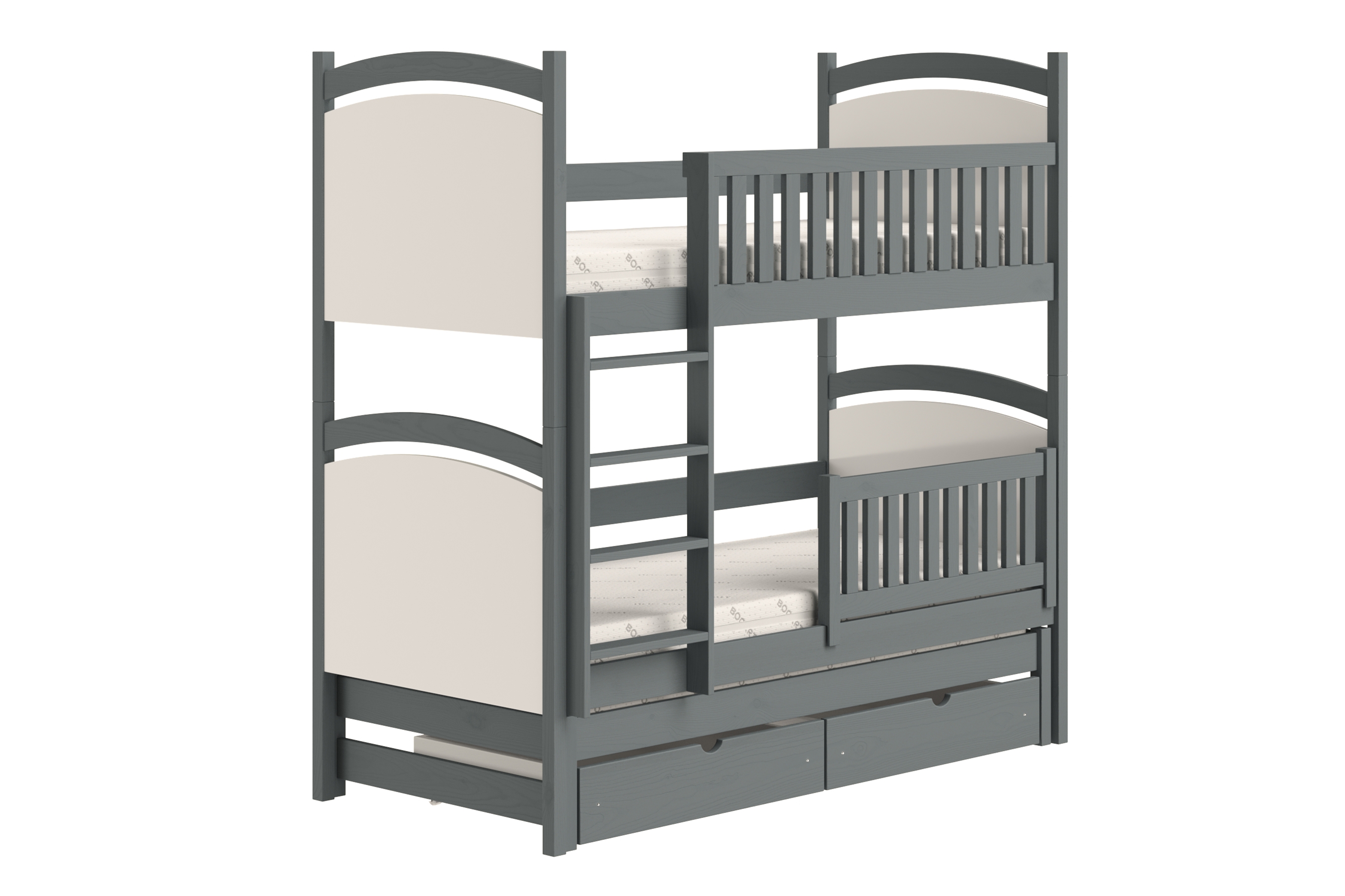 Patrová výsuvná postel Amely s tabulí na fixy 80x190 cm - grafitová Postel patrová  výsuvná z tablica suchoscieralna Amely - 80x190 / grafit 