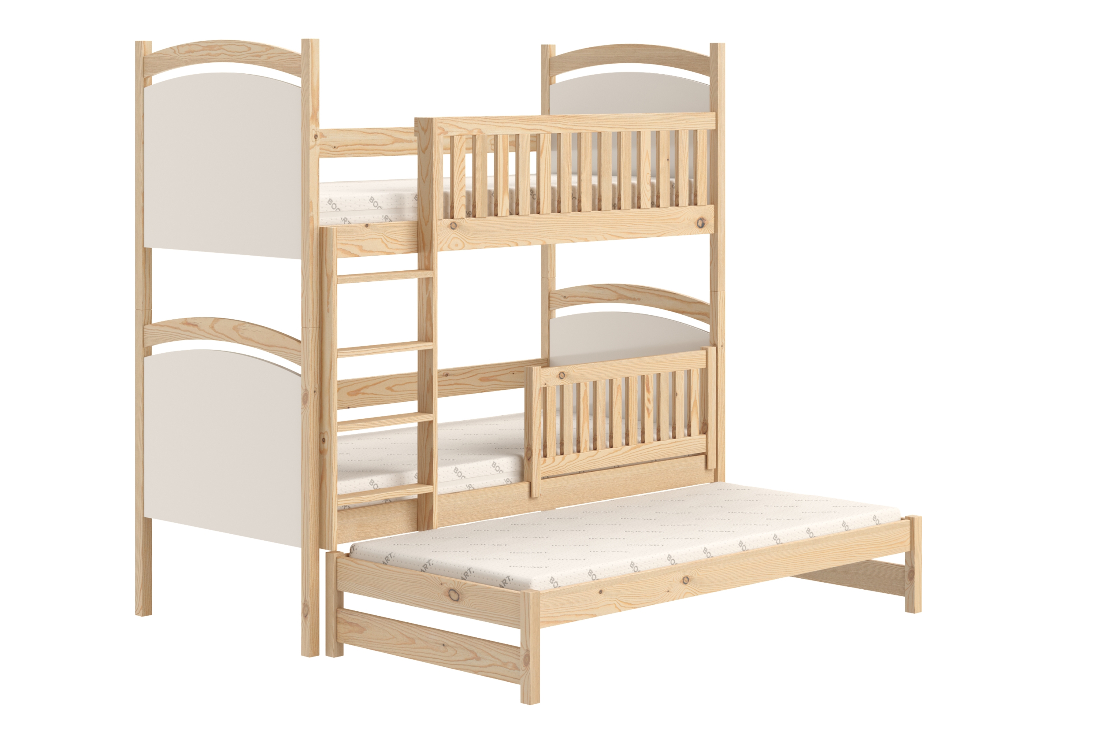 Patrová výsuvná postel Amely s tabulí na fixy 80x190 cm - borovice Postel patrová  výsuvná z tablica suchoscieralna Amely - 80x190 / borovice