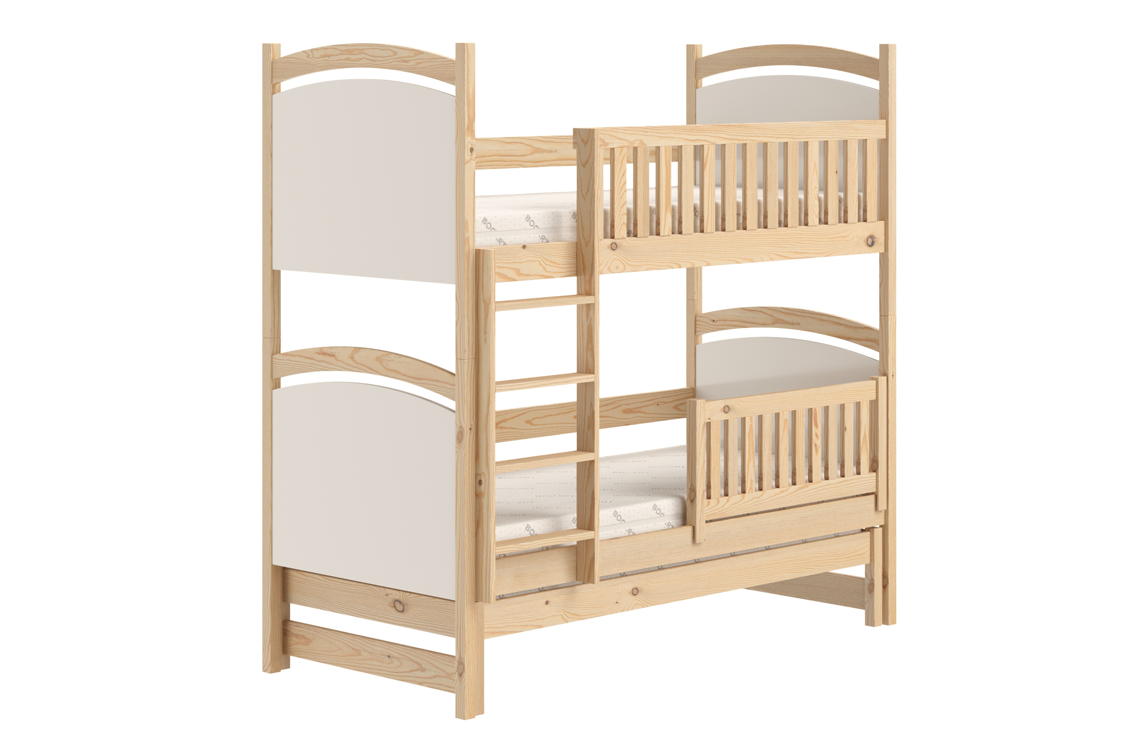 Patrová výsuvná postel Amely s tabulí na fixy 80x200 cm - borovice Postel patrová  výsuvná z tablica suchoscieralna Amely - 80x200 / borovice