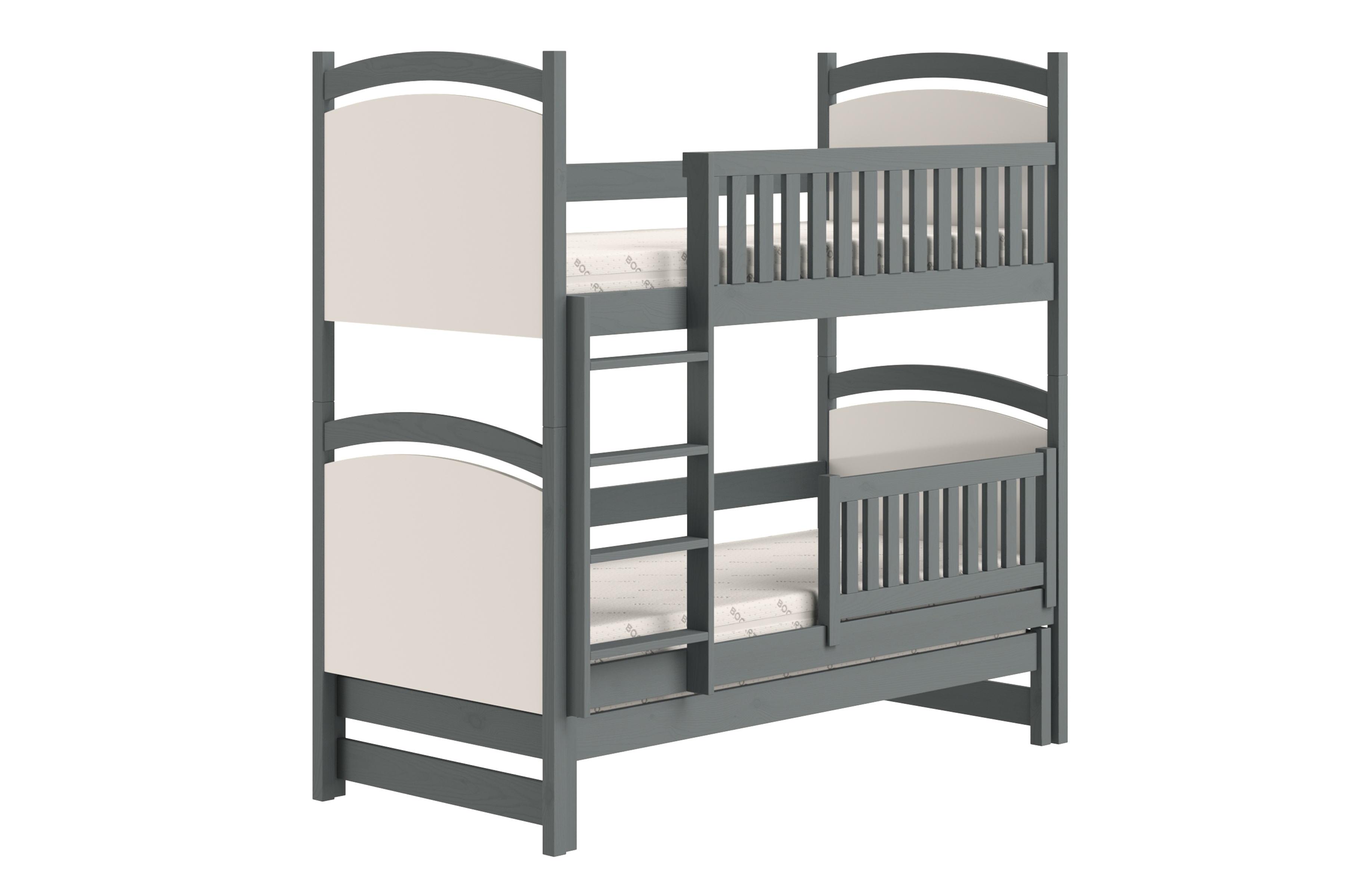 Patrová výsuvná postel Amely s tabulí na fixy 90x180 cm - grafitová Postel patrová  výsuvná z tablica suchoscieralna Amely - 90x180 / grafit