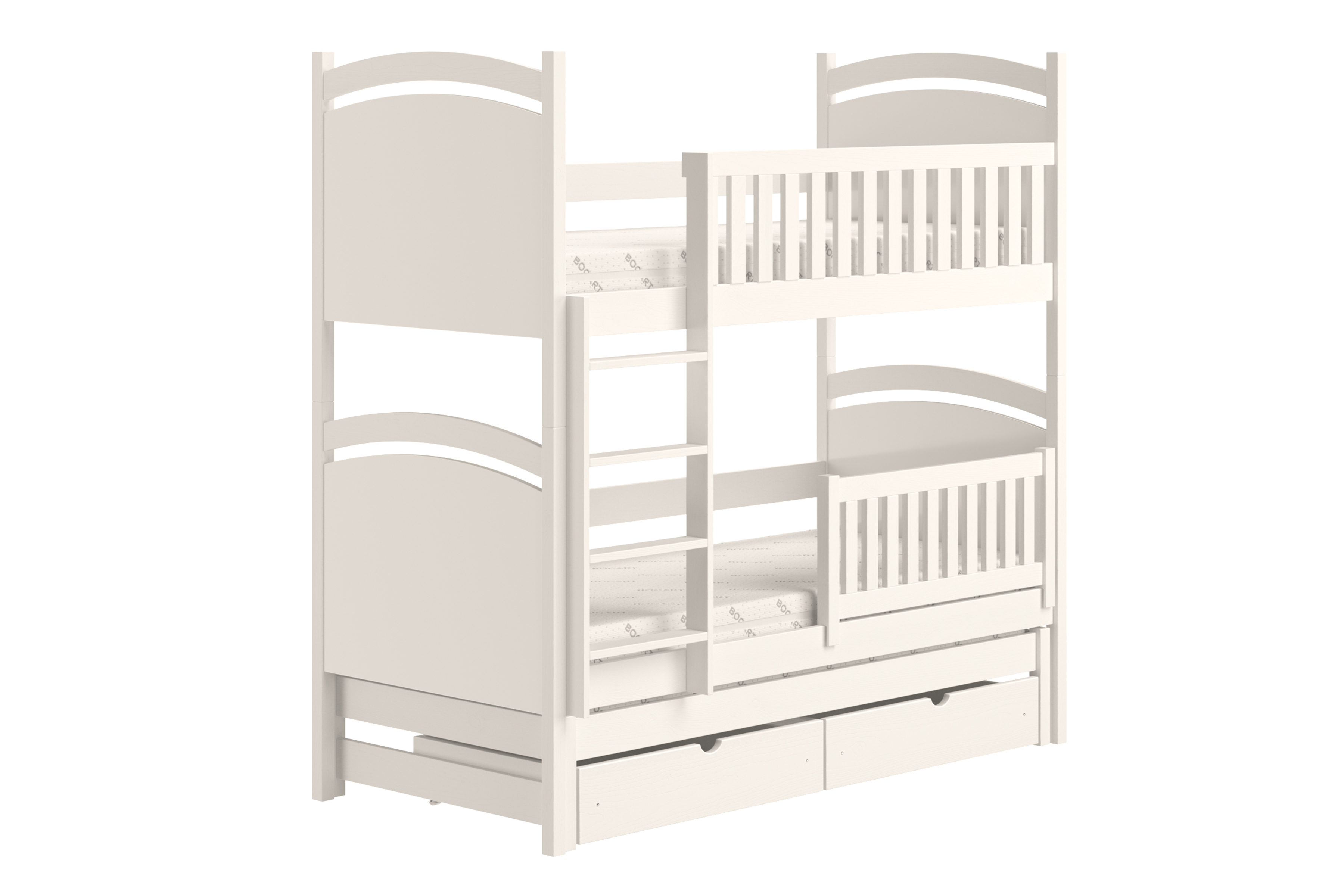 Patrová výsuvná postel Amely s tabulí na fixy 90x190 cm - bílá Postel patrová  výsuvná z tablica suchoscieralna Amely - 90x190 / bílá