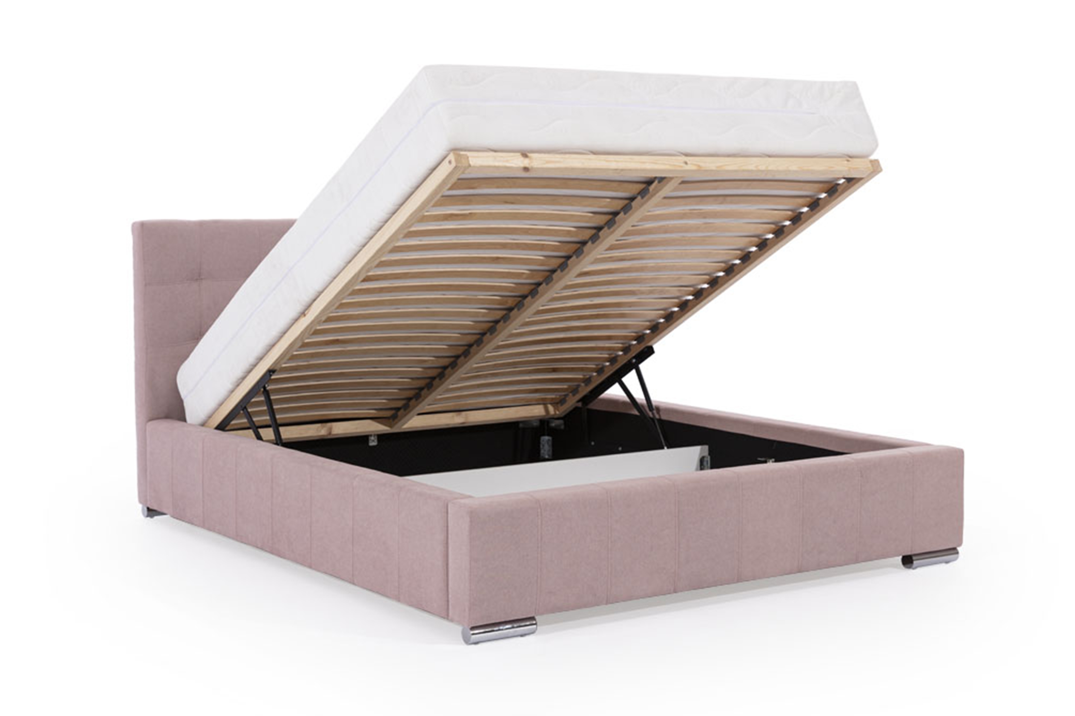 Manželská posteľ Firenzo s úložným priestorom 180x200 - ružový zamat Soro 61 Posteľ do  spálňa  Firenzo 180x200 S vnútorným úložným priestorom- Ružová velúr Soro 61