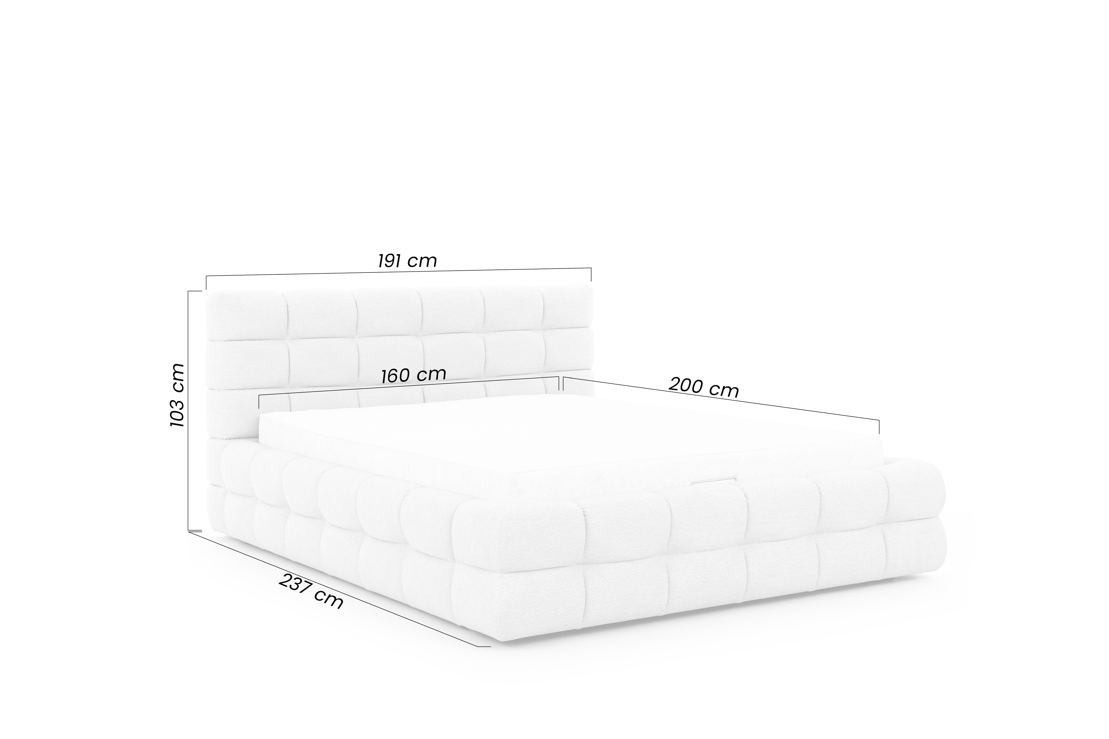 Čalouněná postel s úložným prostorem Magnelio 160x200 cm – béžová Leo 03 Postel pro ložnice Magnelio 160x200 s úložným prostorem- béžová potahová látka snadno čistitelný Leo 03