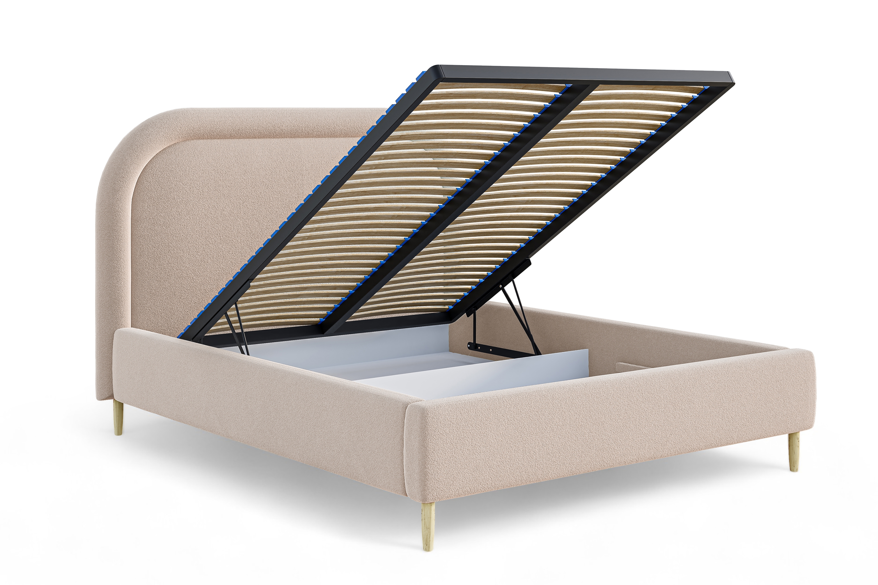 Manželská posteľ s úložným priestorom Delias 160x200 - béžový žinylka Posteľ do  spálňa  s úložným priestorom Delias 160x200 - béžový šenil Catch Me 02 