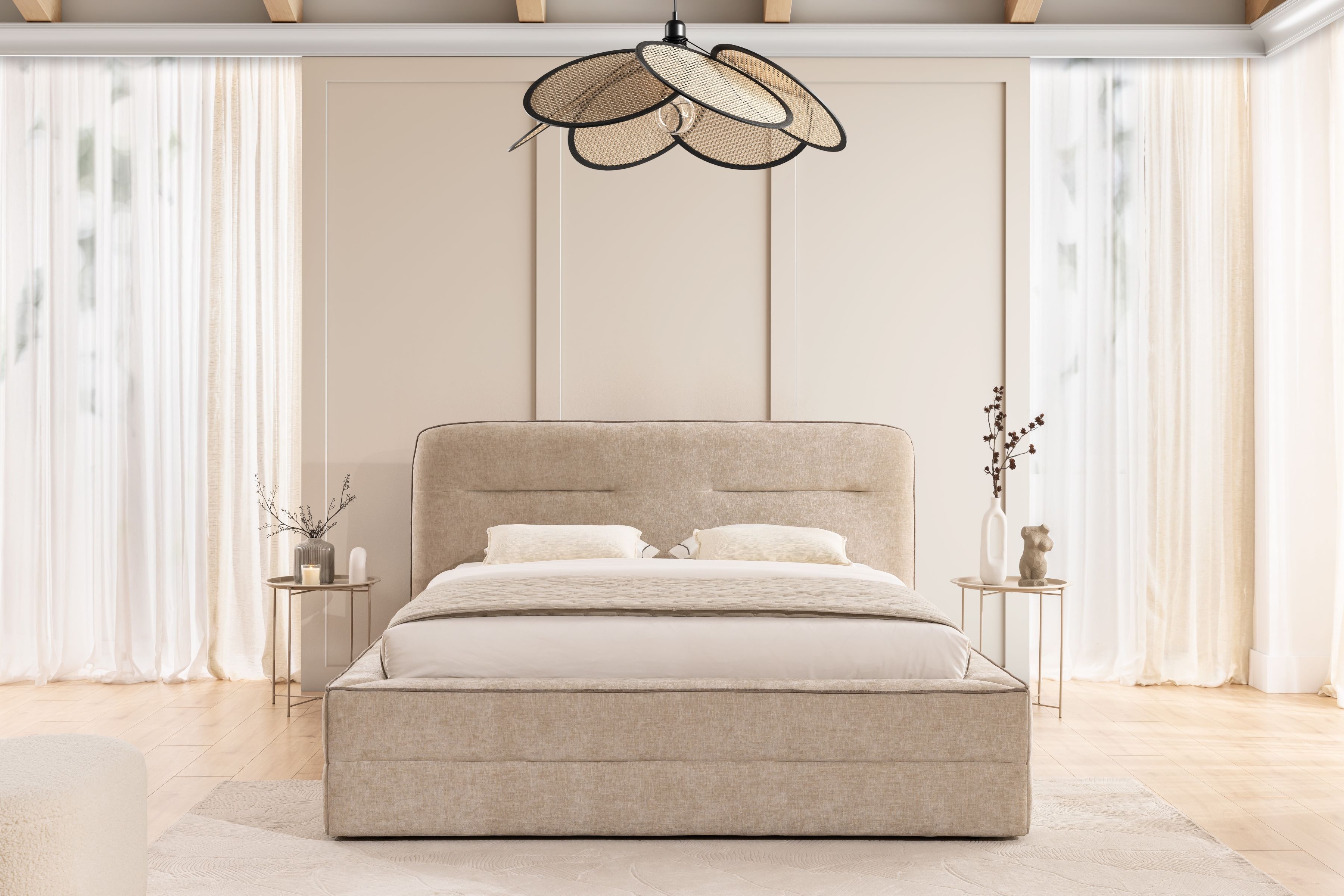 Čalouněná postel s úložným prostorem Tulia I 140x200 Postel pro ložnice s úložným prostorem Tulia 140x200