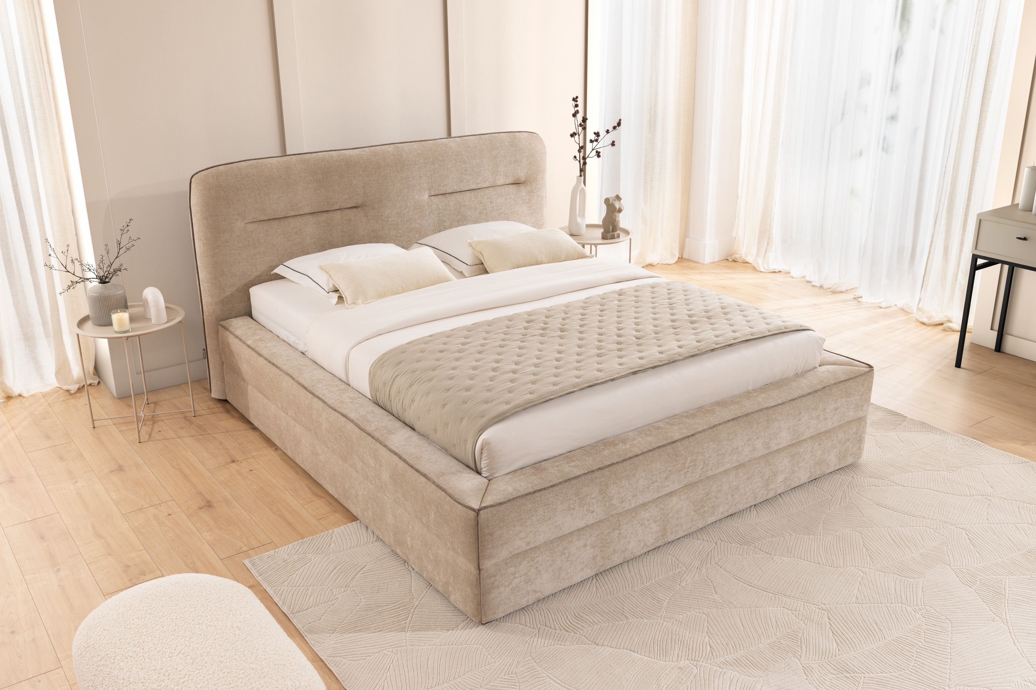 Čalouněná postel s úložným prostorem Tulia I 160x200 Postel pro ložnice s úložným prostorem Tulia 160x200