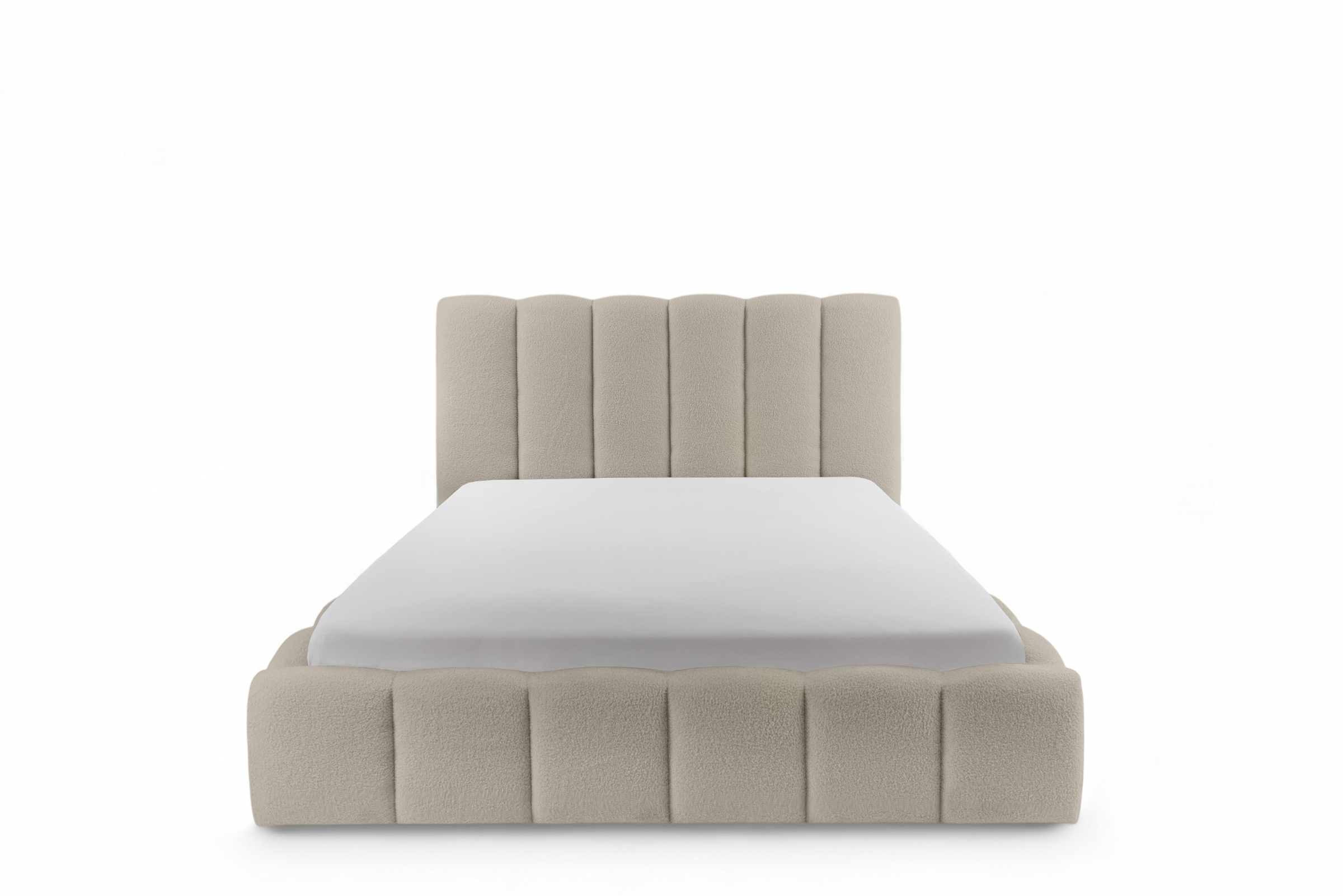 Čalouněná postel Aura 160x200 s úložným prostorem - béžová buklé Quelle 05 Postel čalouněné Aura 160x200 s úložným prostorem- béžová bukla Quelle 05