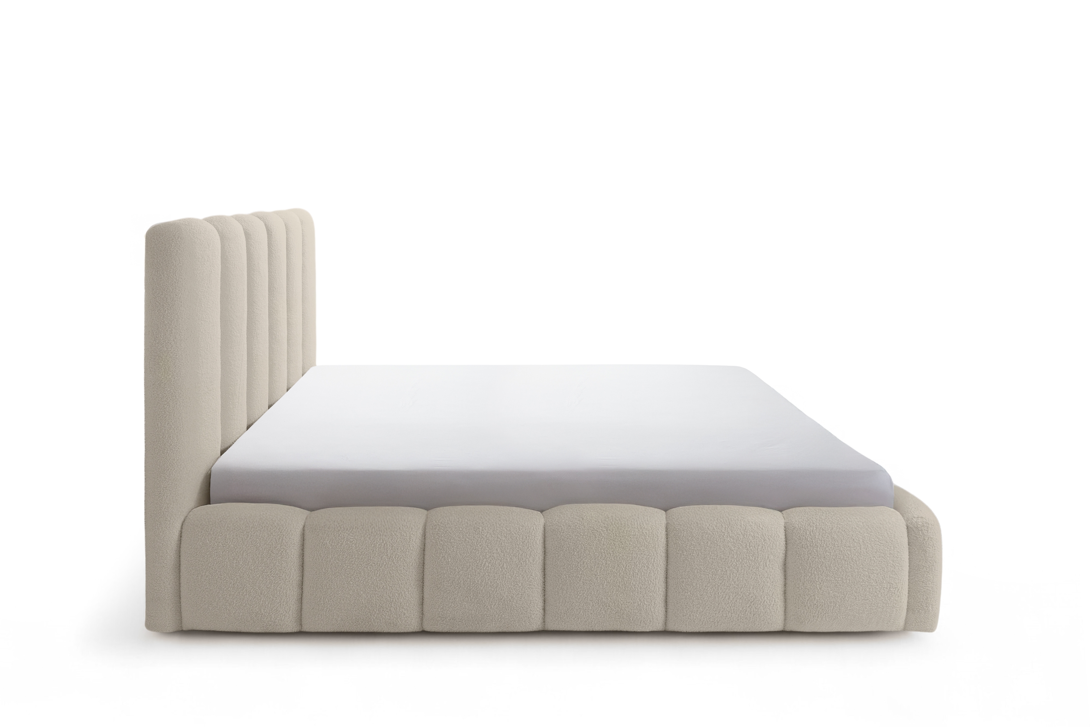 Čalouněná postel Aura 160x200 s úložným prostorem - béžová buklé Quelle 05 Postel čalouněné Aura 160x200 s úložným prostorem- béžová bukla Quelle 05