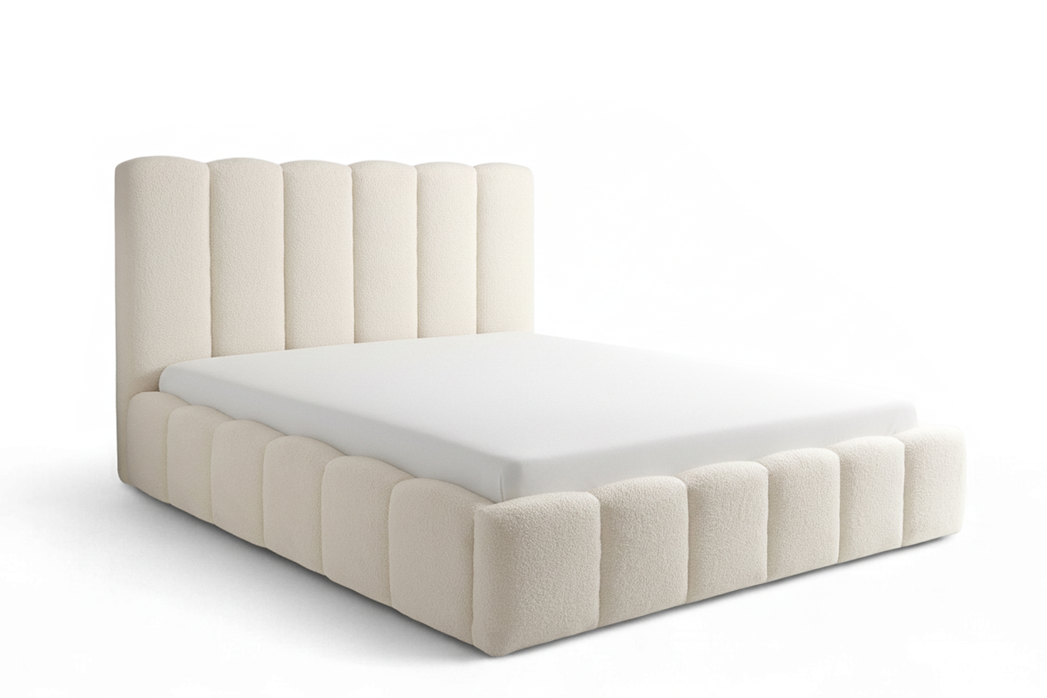 Čalouněná postel Aura 160x200 s úložným prostorem - světlý béž buklé Quelle 02 Postel čalouněné Aura 160x200 s úložným prostorem- světlý béžová bukla Quelle 02