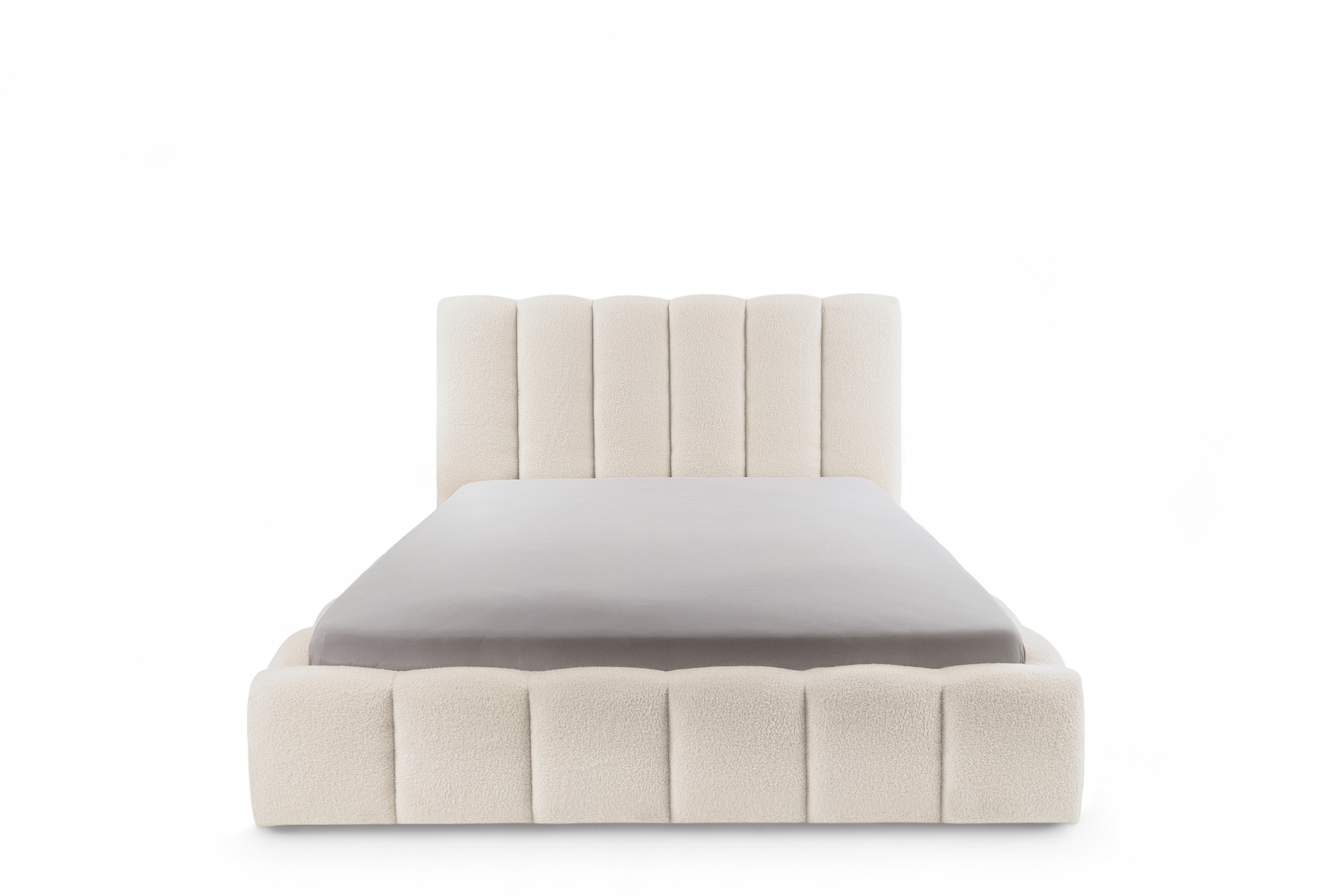 Čalouněná postel Aura 160x200 s úložným prostorem - světlý béž buklé Quelle 02 Postel čalouněné Aura 160x200 s úložným prostorem- světlý béžová bukla Quelle 02