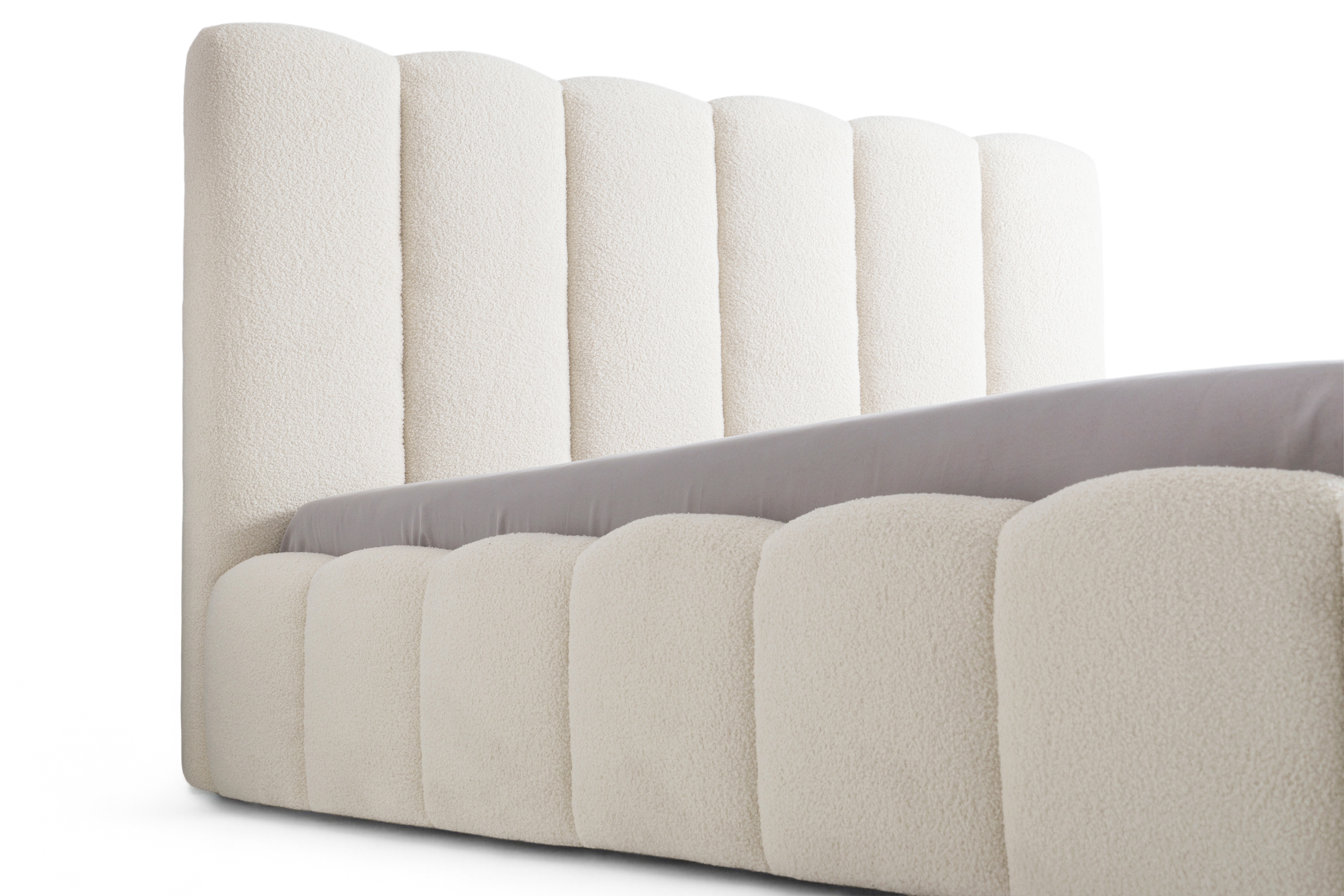 Čalouněná postel Aura 160x200 s úložným prostorem - světlý béž buklé Quelle 02 Postel čalouněné Aura 160x200 s úložným prostorem- světlý béžová bukla Quelle 02