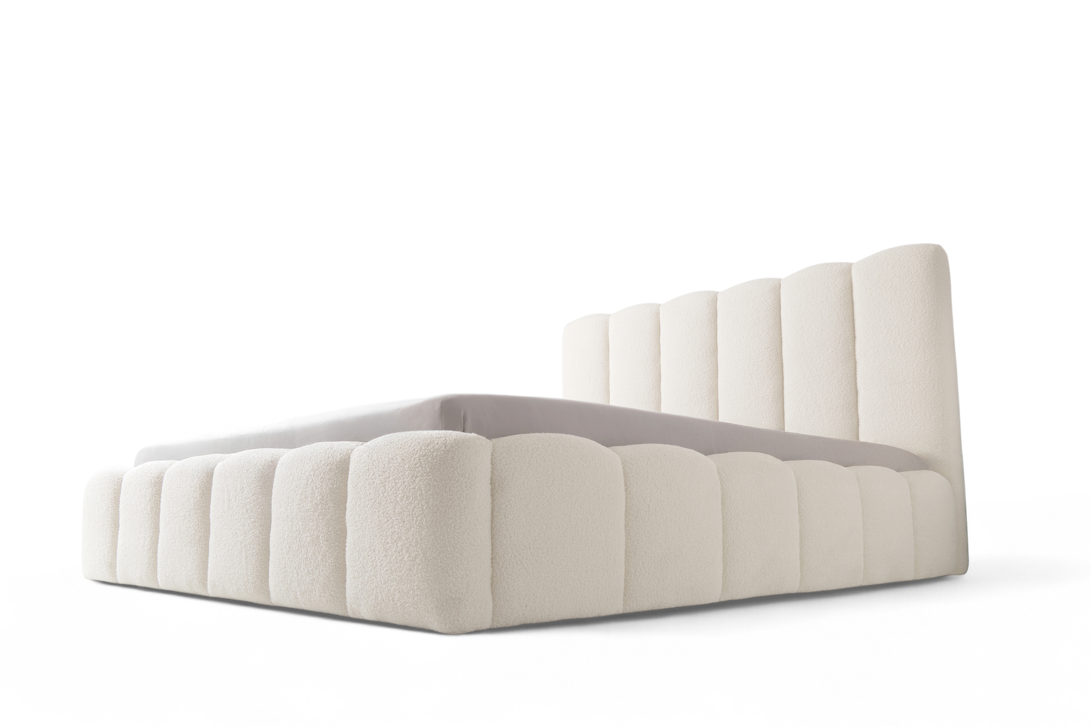 Čalouněná postel Aura 160x200 s úložným prostorem - světlý béž buklé Quelle 02 Postel čalouněné Aura 160x200 s úložným prostorem- světlý béžová bukla Quelle 02