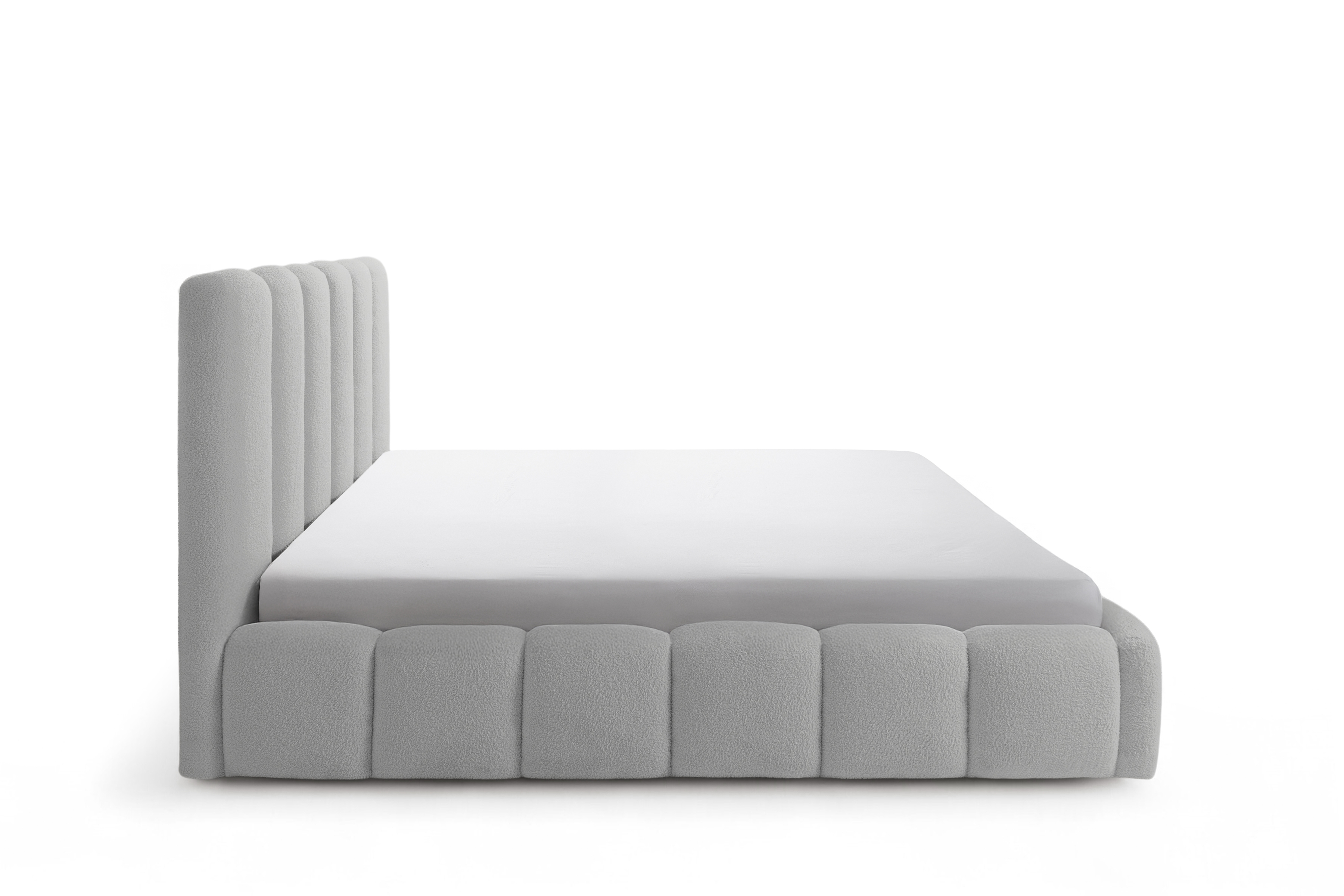 Čalouněná postel Aura 160x200 s úložným prostorem - šedá buklé Quelle 83 Postel čalouněné Aura 160x200 s úložným prostorem- šedá bukla Quelle 83