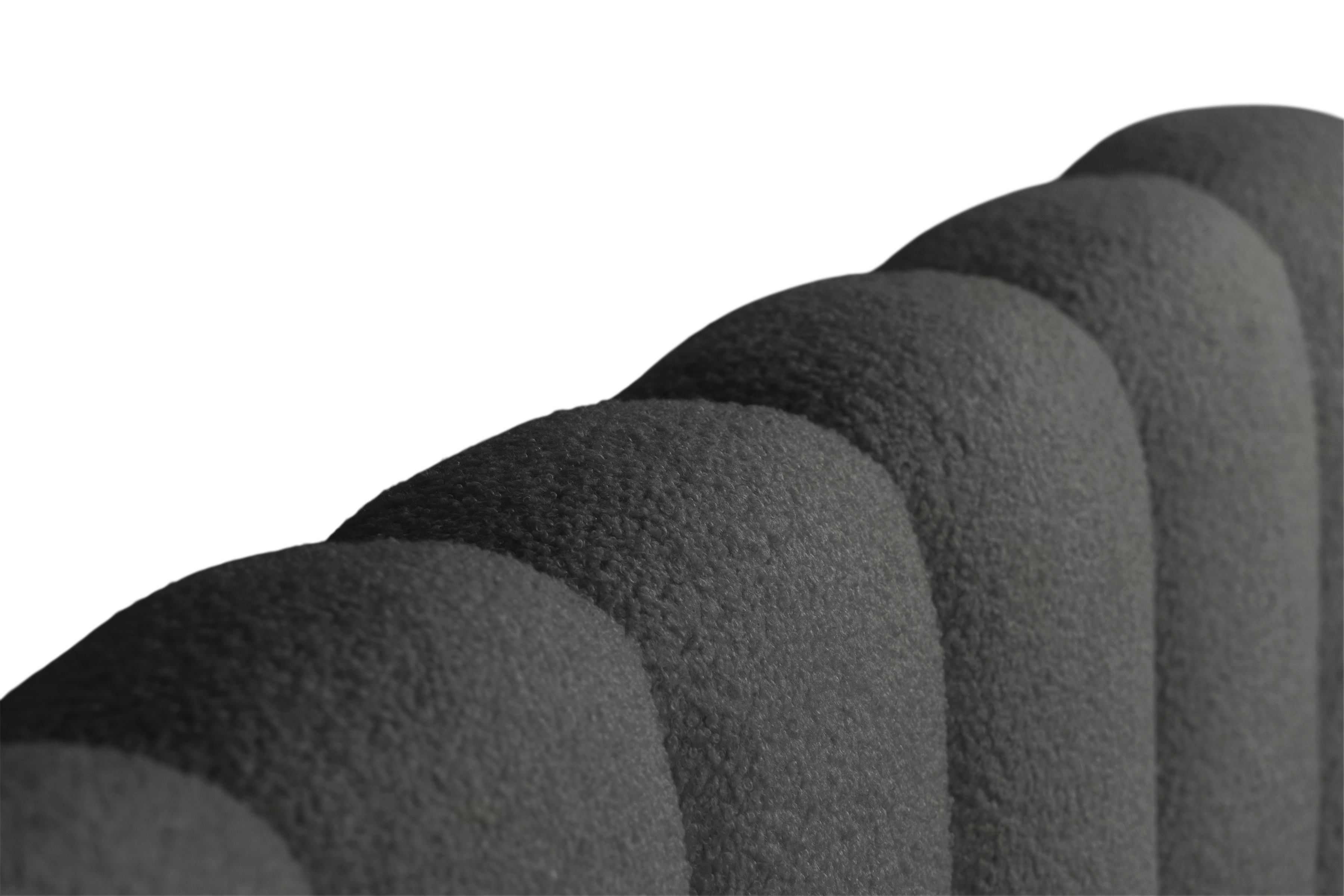 Čalouněná postel Aura 180x200 s úložným prostorem - tmavě šedá buklé Quelle 92 Postel čalouněné Aura 180x200 s úložným prostorem- ciemno šedá bukla Quelle 92 