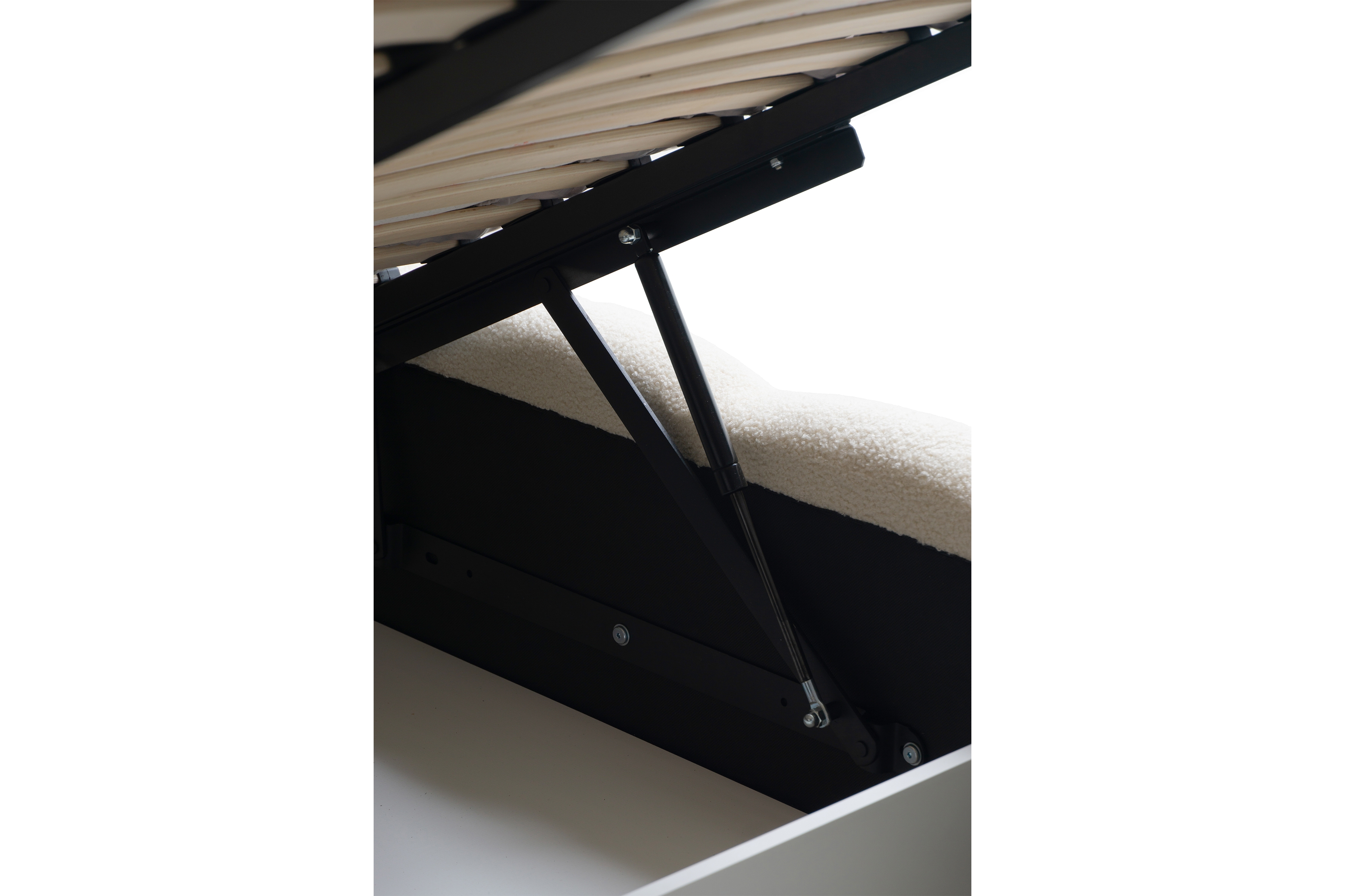 Čalouněná postel Aura 180x200 s úložným prostorem - světlý béž buklé Quelle 02 Postel čalouněné Aura 180x200 s úložným prostorem- světlý béžová bukla Quelle 02 