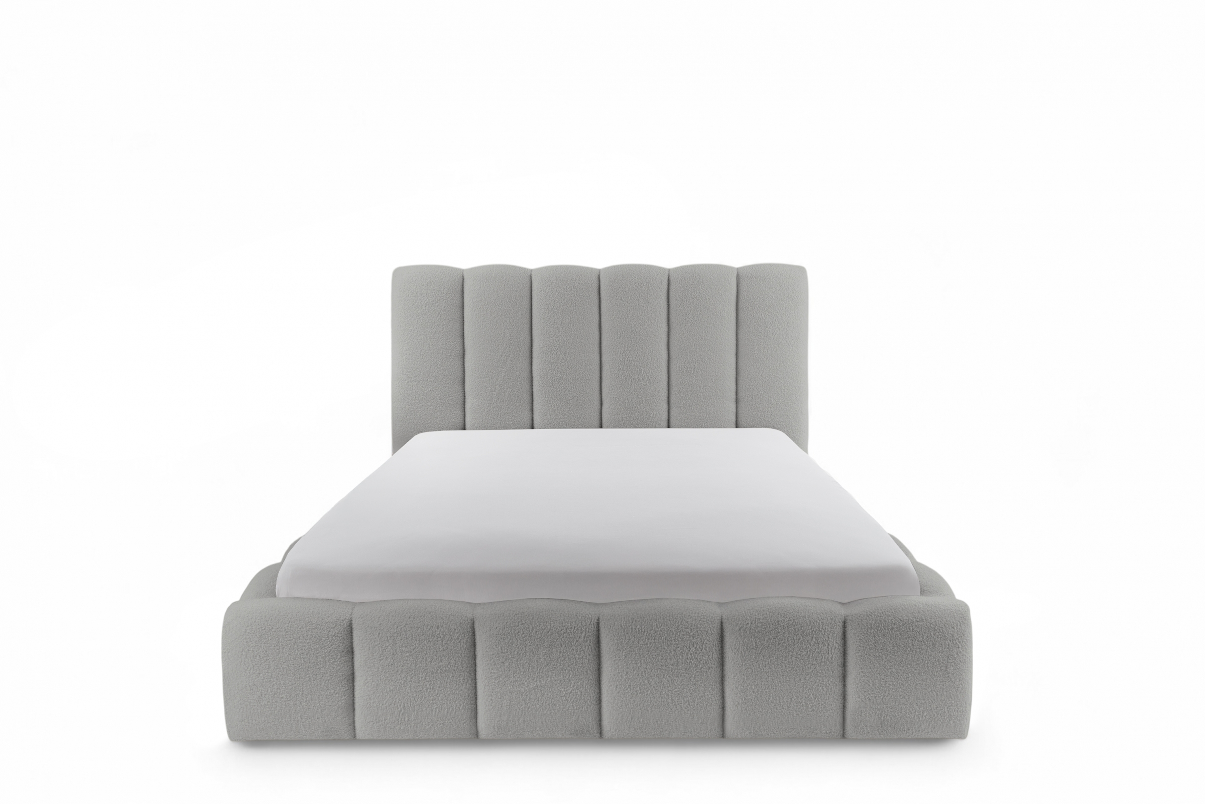 Čalouněná postel Aura 180x200 s úložným prostorem - šedá buklé Quelle 83 Postel čalouněné Aura 180x200 s úložným prostorem- šedá bukla Quelle 83 