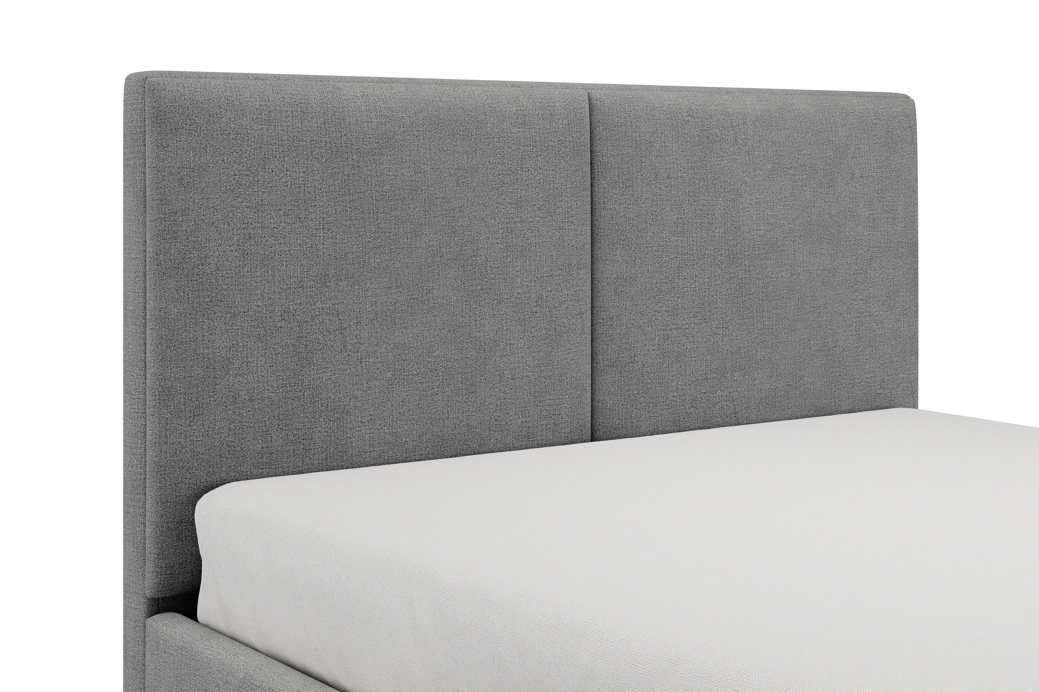 Čalouněná postel Lektis 140x200 s roštem a úložným prostorem - šedá látka Maya 18 / černé kovové nohy Postel čalouněné Lektis 140x200 ze stelazem a úložným prostorem - šedá potahová látka snadno čistitelný Maya 18 / Nohy kovové černá 