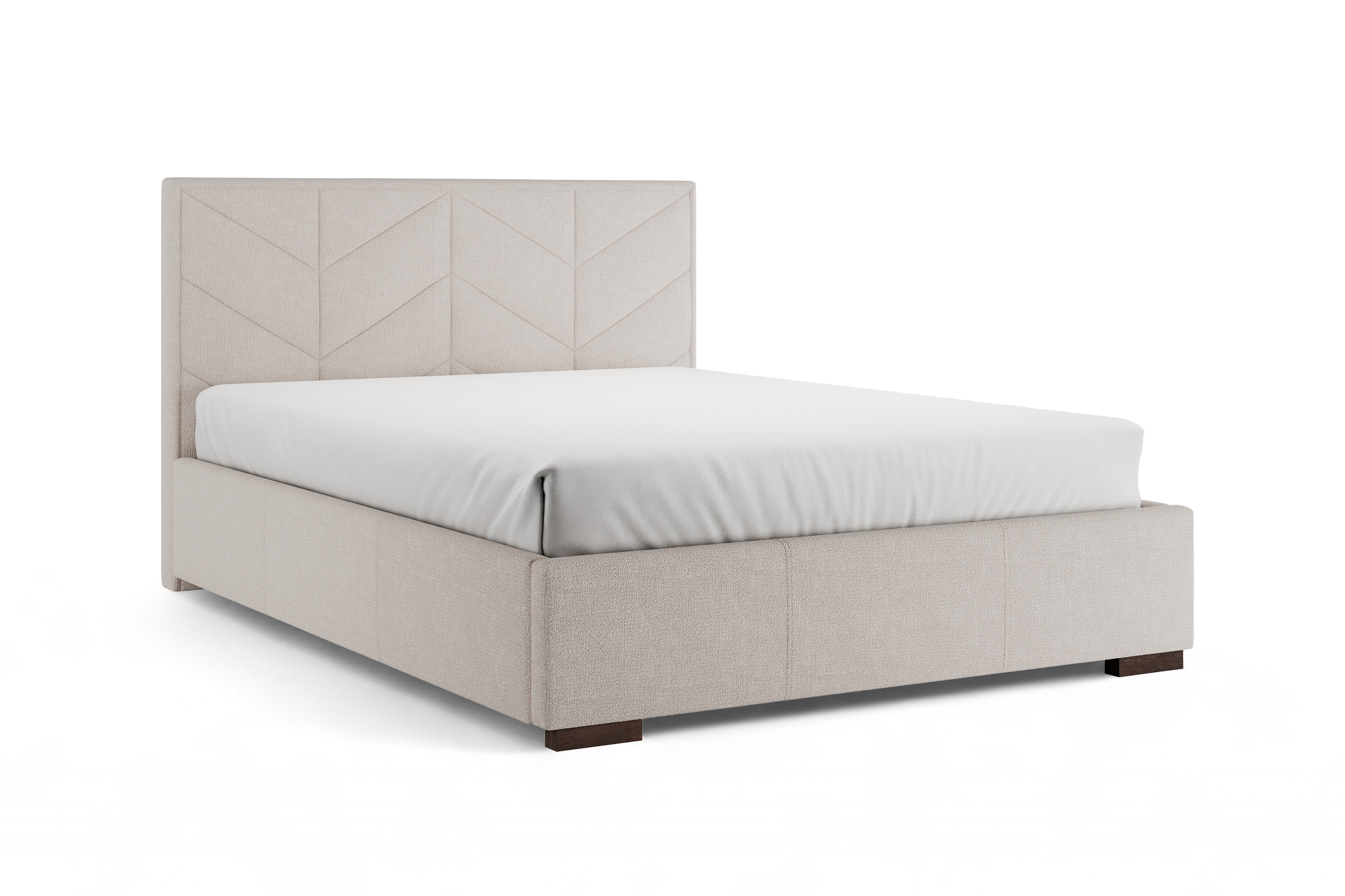 Posteľ čalouněné Lindi 160x200 - béžový šenil Perfect Harmony 02 / nožičky Venge Posteľ čalouněné Lindi 160x200 - béžový šenil Perfect Harmony 02 / nožičky Venge