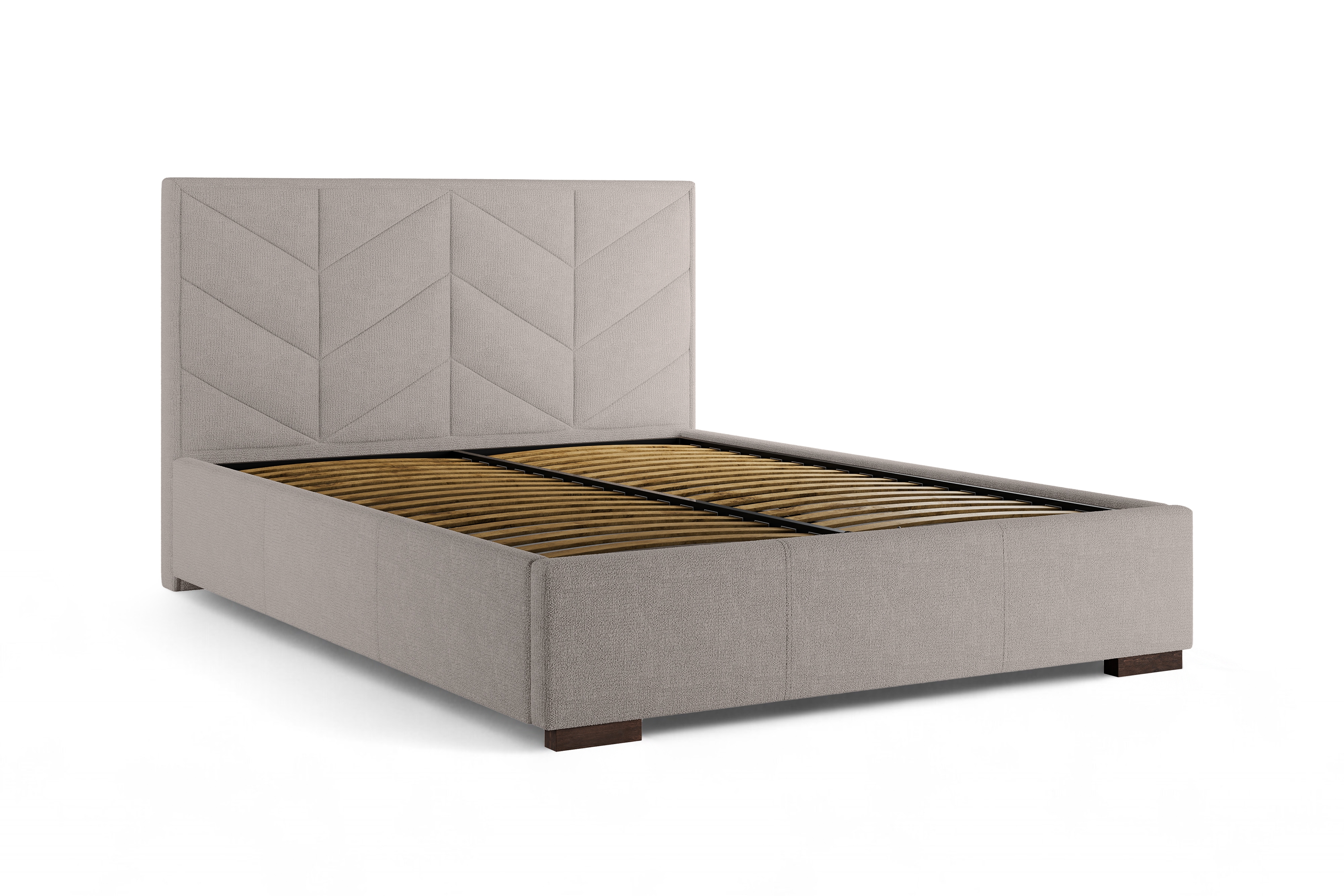 Čalouněná posteľ Lindi 160x200 ze stelazem – hnedý šenil Perfect Harmony 04 / nožičky Venge Posteľ čalouněné Lindi 160x200 ze stelazem - Hnedý šenil Perfect Harmony 04 / nožičky Venge