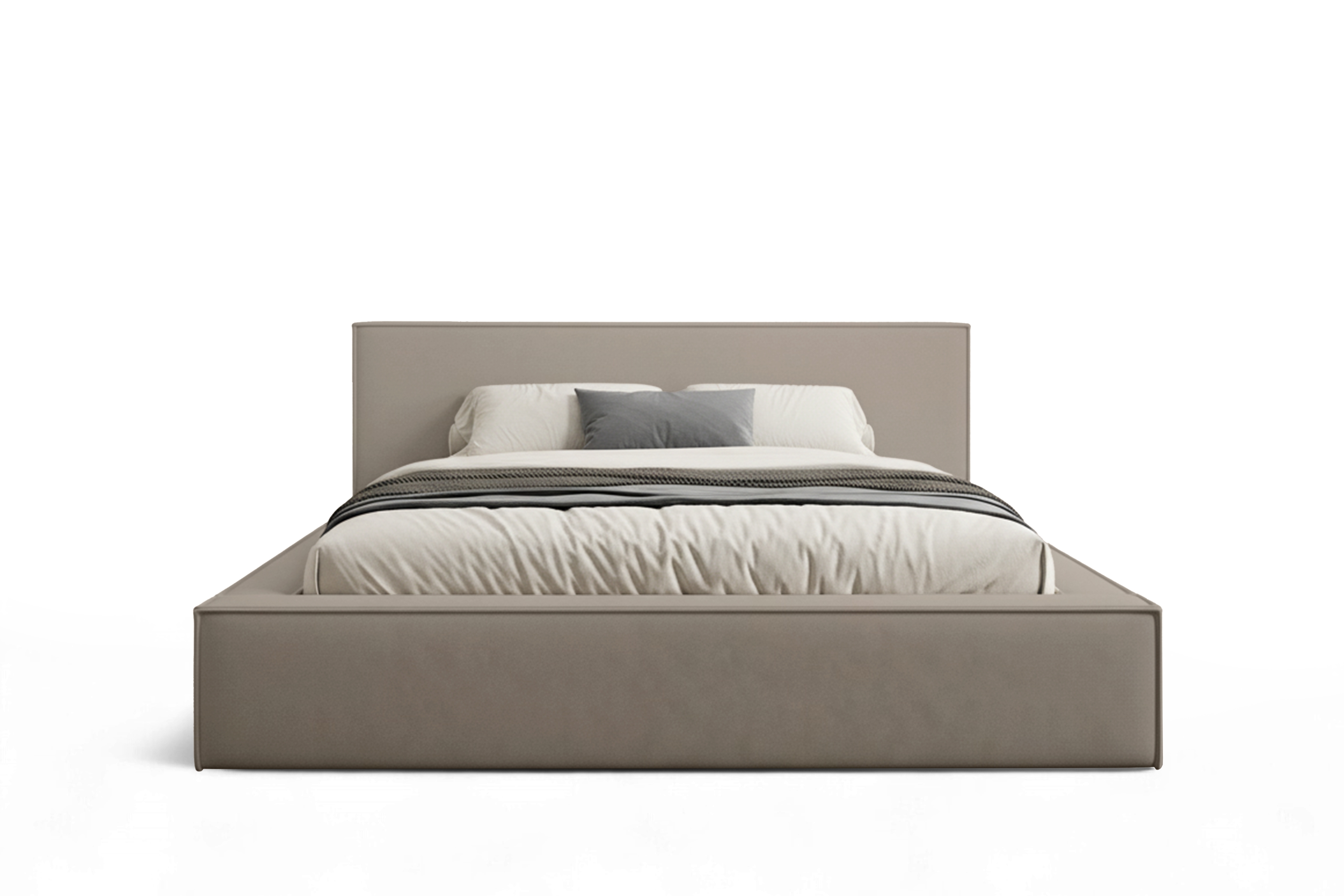 Čalouněná postel Nirello 180x200 s úložným prostorem - béžový samet Castel 15 Postel čalouněné Nirello 180x200 s úložným prostorem- béžová samet Castel 15