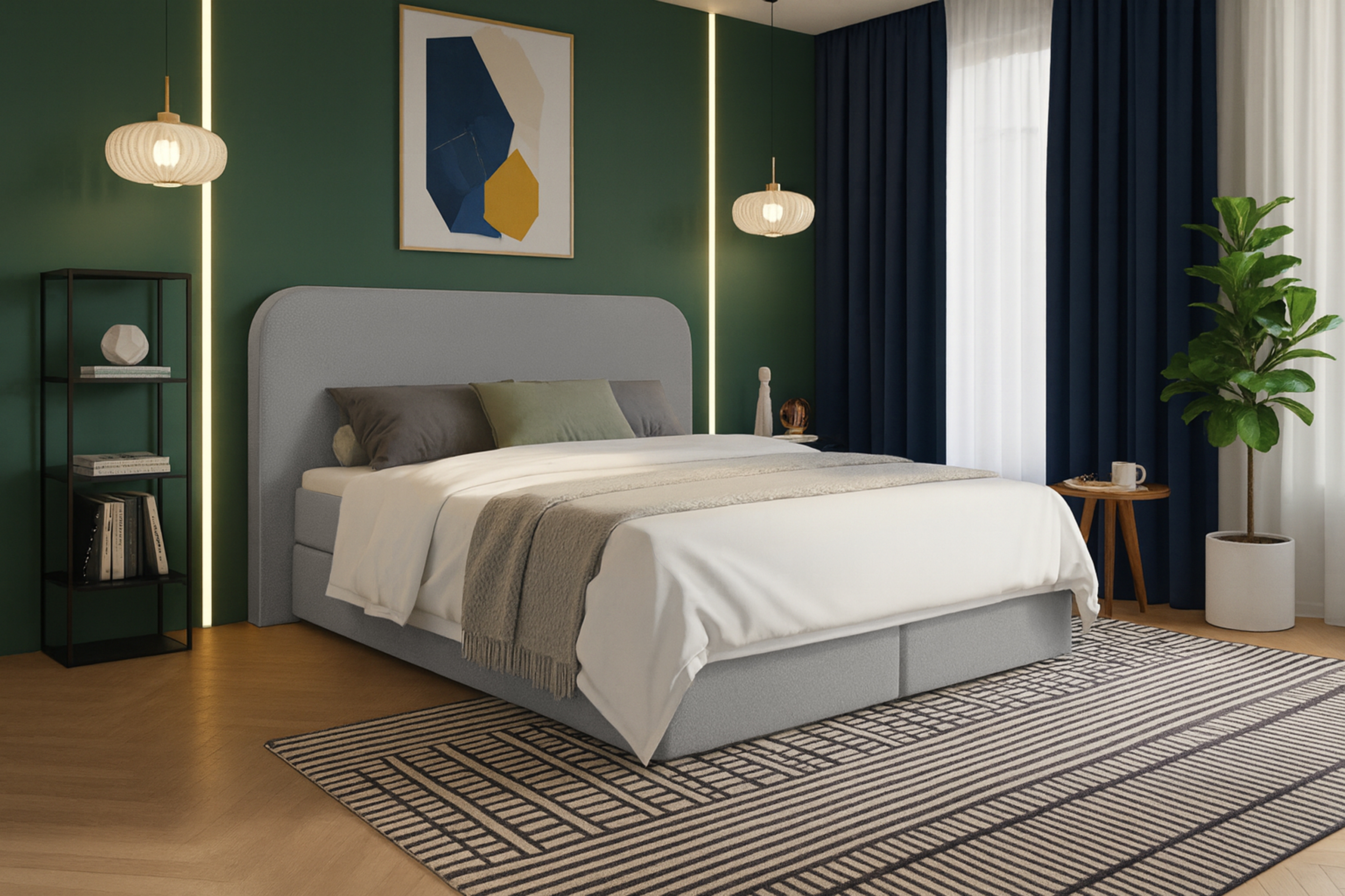 Čalúnená posteľ Rasel 180x200 s úložným priestorom - sivá buklé Quelle 83 Posteľ čalúnená Rasel 180x200 S vnútorným úložným priestorom- šedá bukla Quelle 83