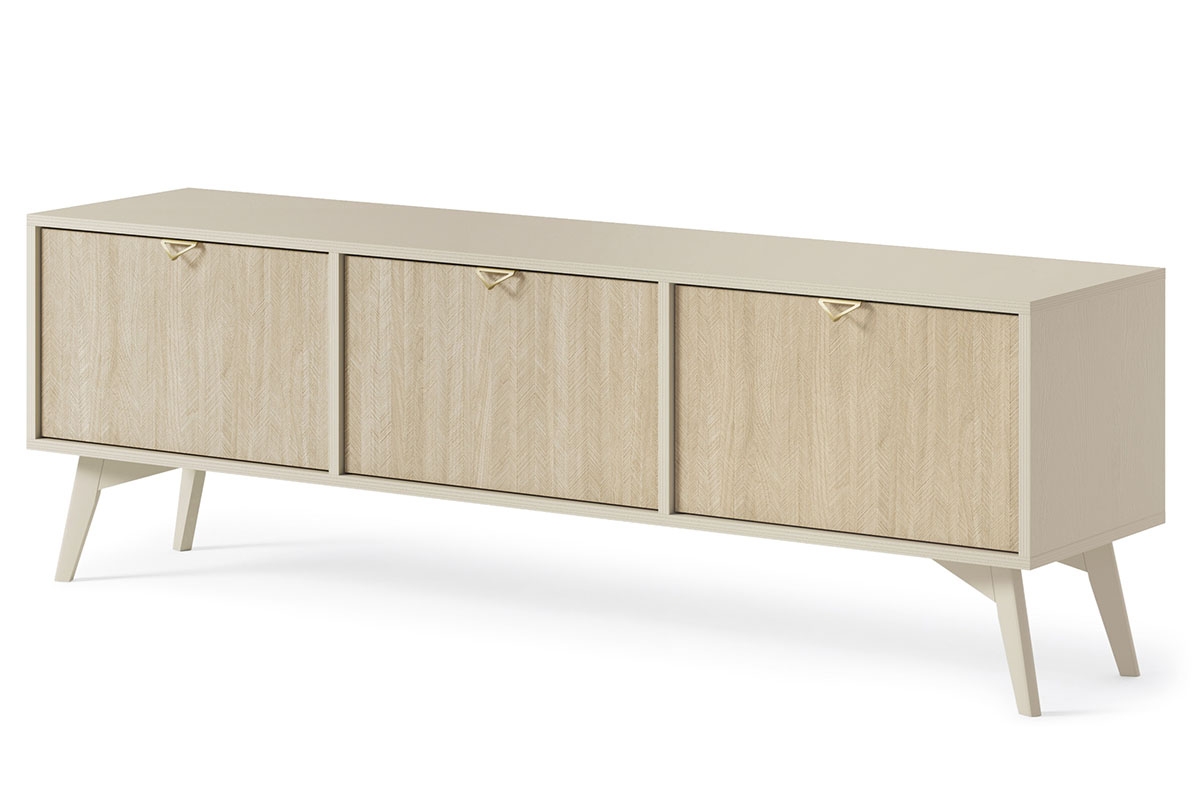 TV stolek Lumira 158 cm - pískový / rybí kost skandi Skříňka RTV Lumira 158 cm - Pískový / jodelka skandi 