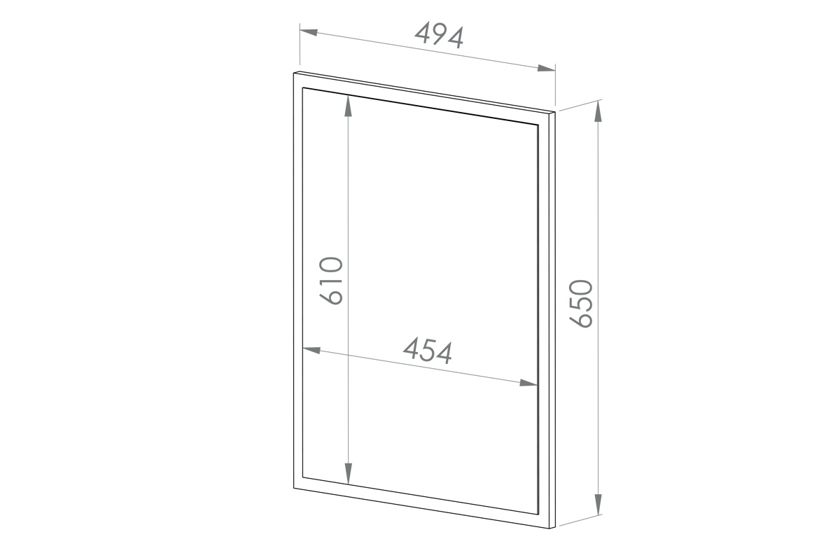 Zrkadlo Klarso 08 Zrkadlo Nevio 08 - Rozmery