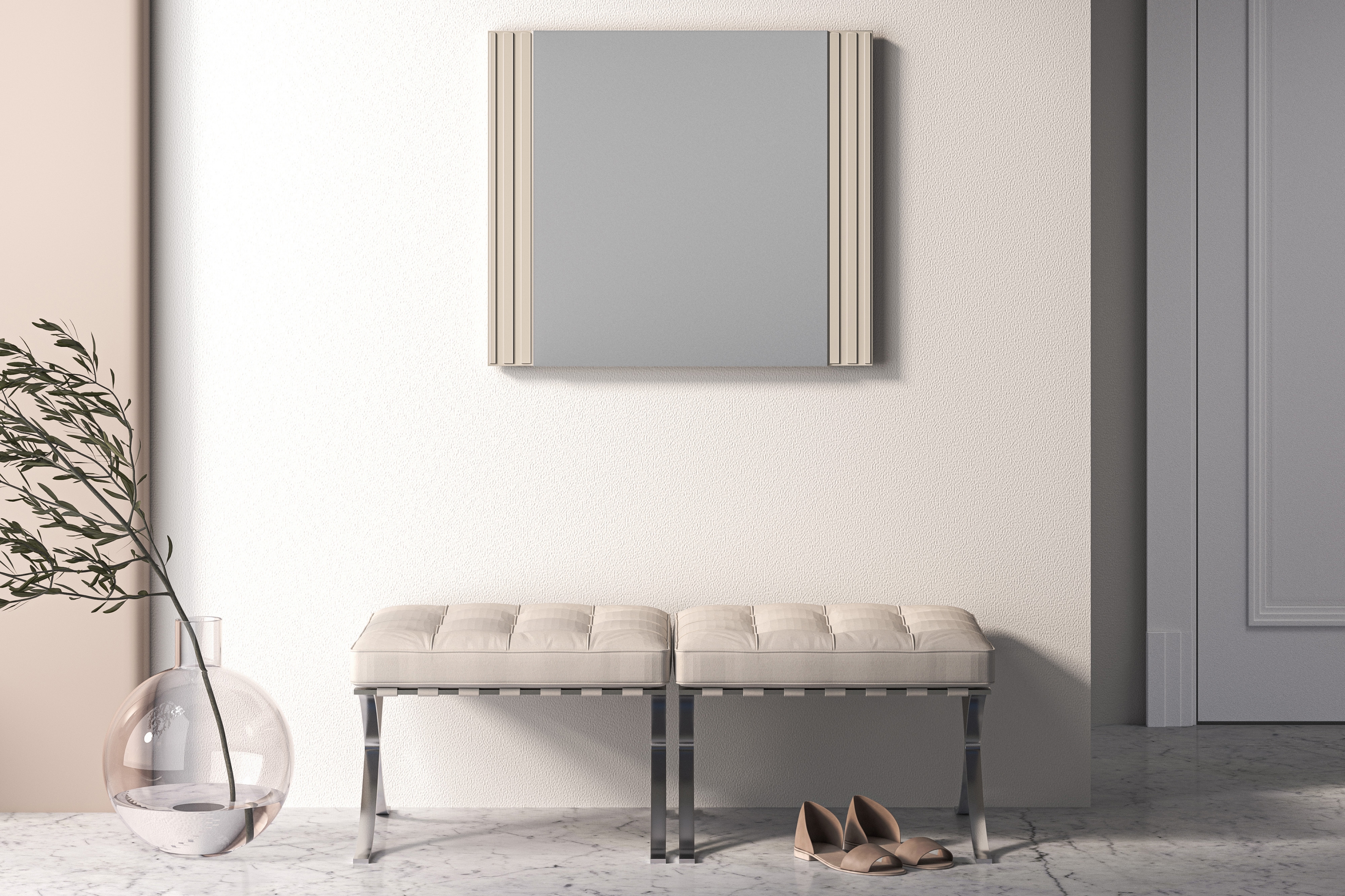 Zrkadlo wiszace Jamuzi  64 cm - kašmír Zrkadlo wiszace Jamuzi 11 - 64 cm - kašmír