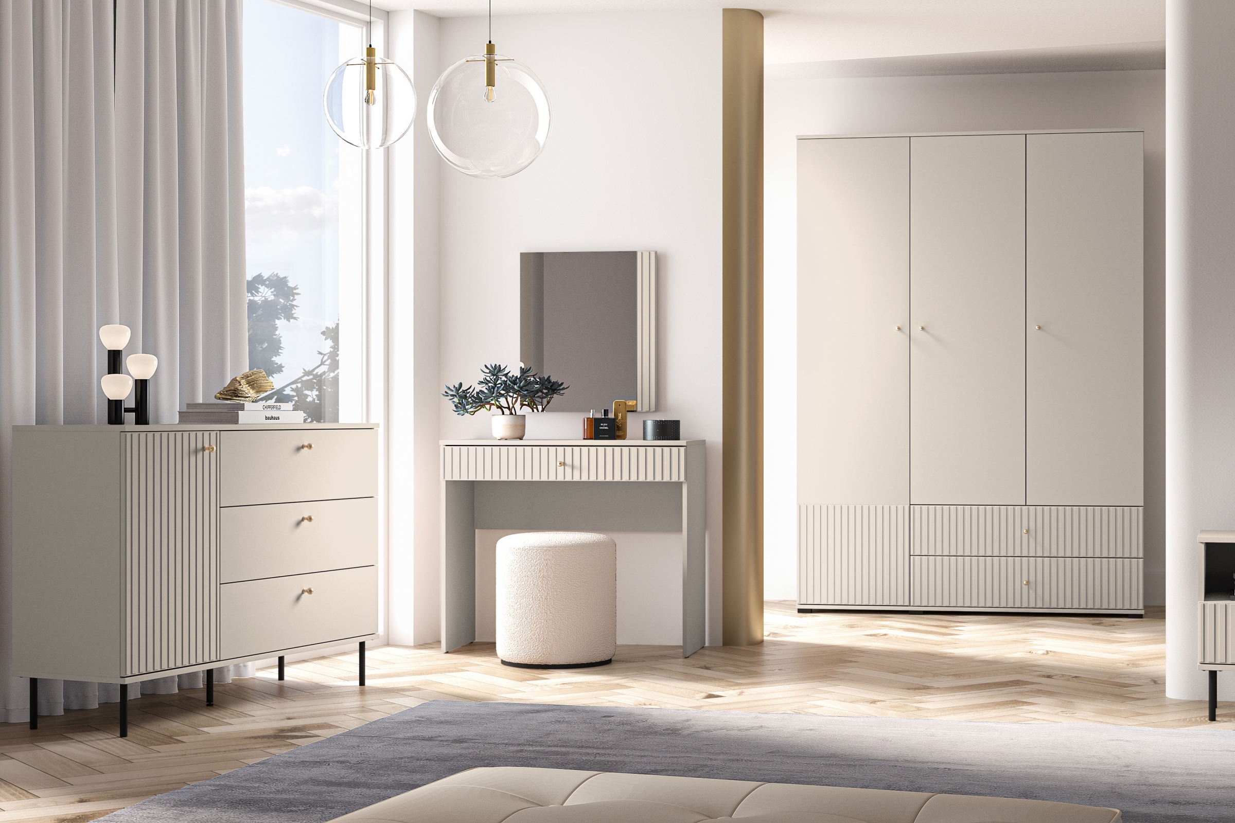 Závěsné zrcadlo Jamuzi 53 cm - kašmír Závěsné zrcadlo Jamuzi 21 - 53 cm - kašmír