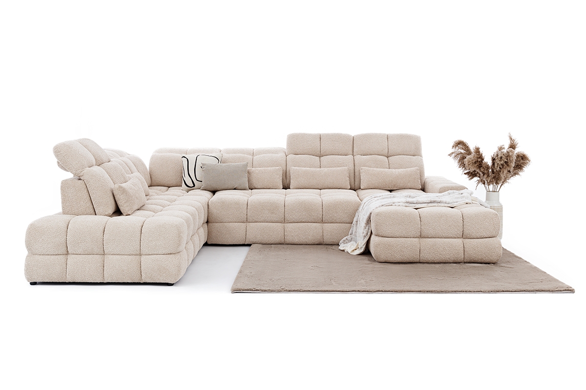 Rohová sedacia súprava Magnelio Prestige U II s elektricky výsuvným sedákom  Rohová sedacia súprava Magnelio Prestige U II s elektricky výsuvným sedákem