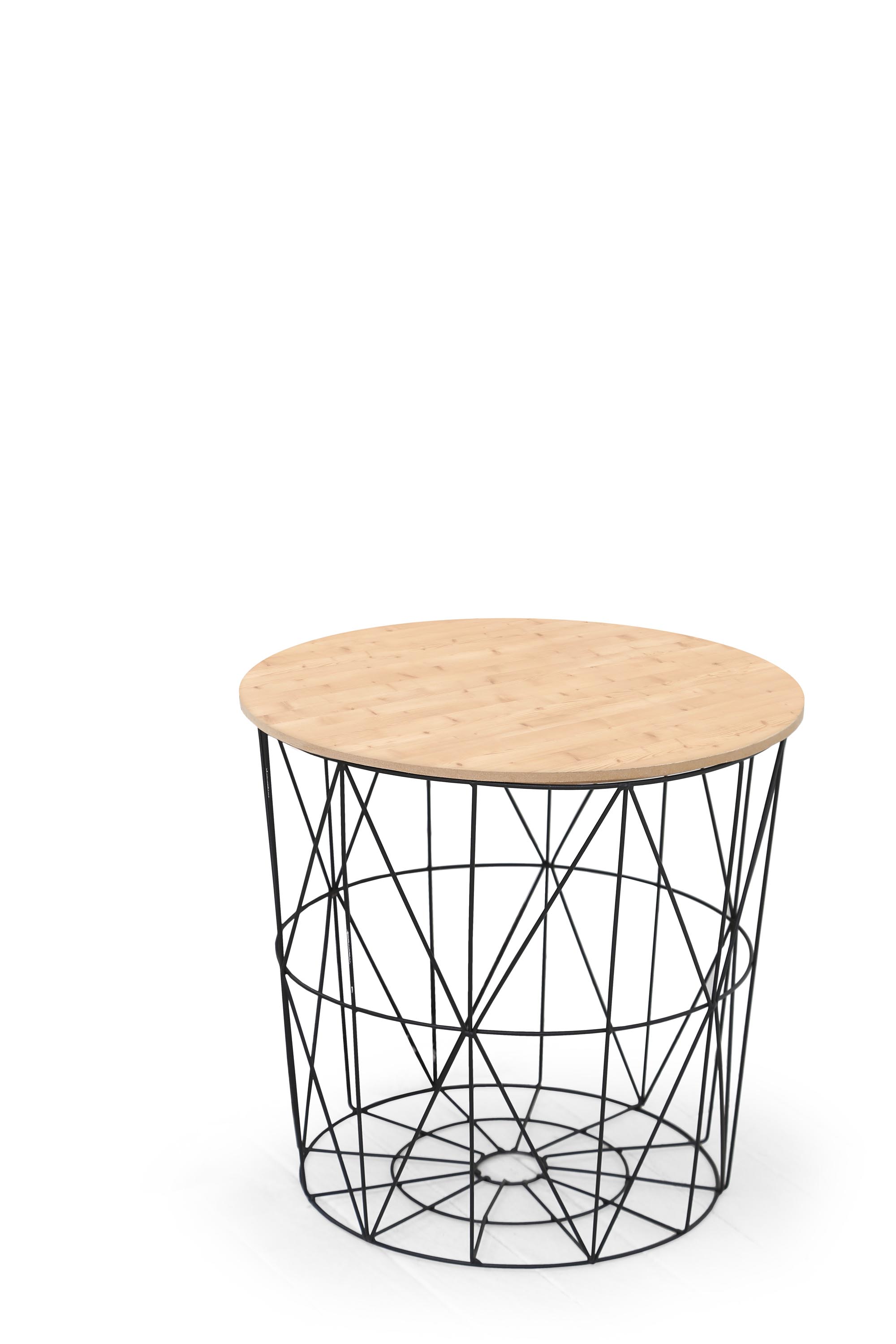MARIFFA dohányzóasztal, talapzat - fekete, asztallap - natúr mariffa Konferenční stolek Podstavec - Fekete, Deska - přírodní