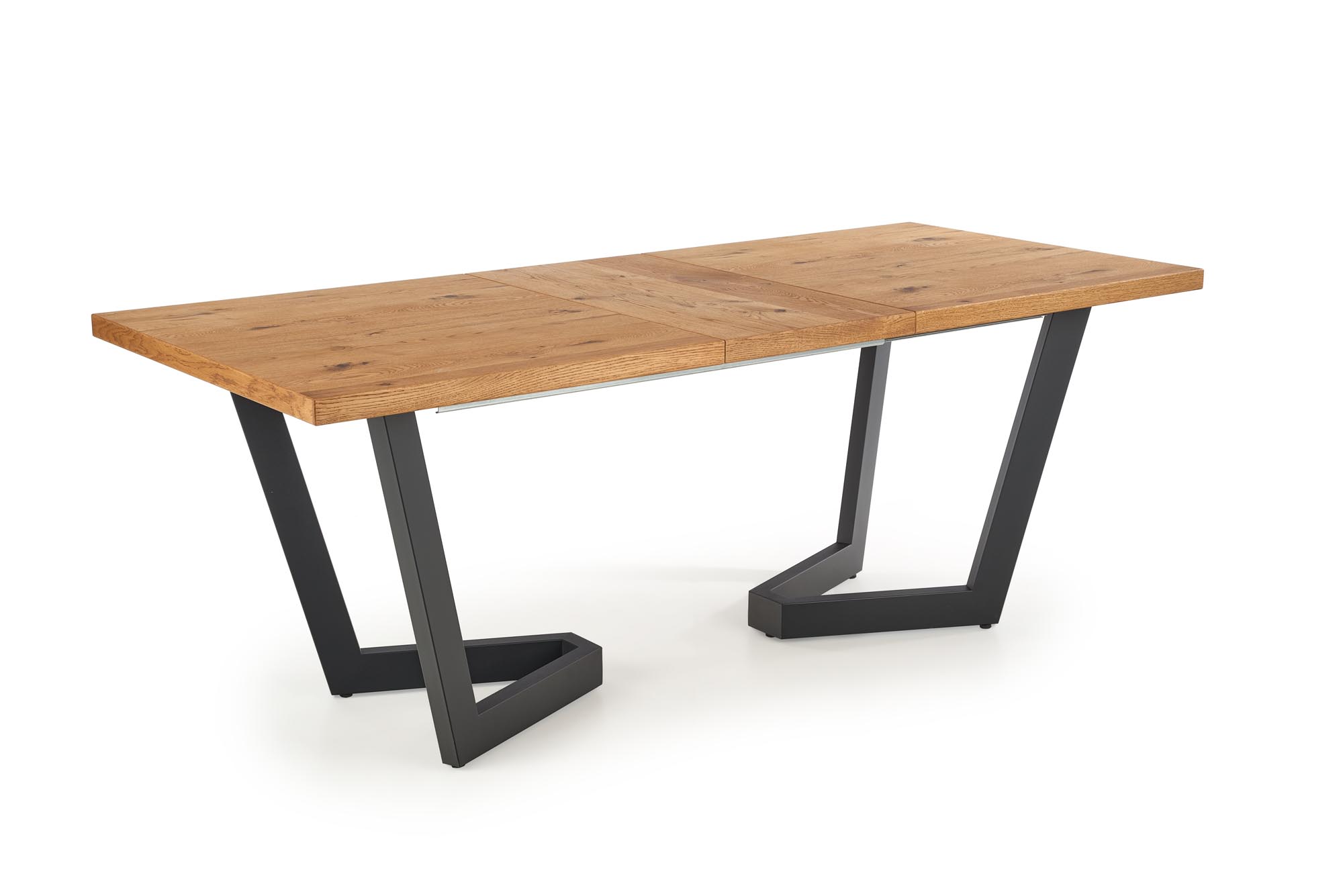 MASSIVE kanapéasztal - világos tölgy/fekete massive stůl rozkladany - Světlý dub/Fekete