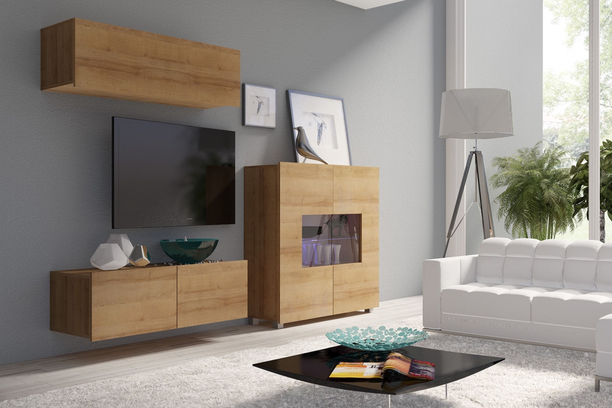 Obývací stěna Celeste IV - dub zlatý Obývací stěna Celeste IV - dub zlatá