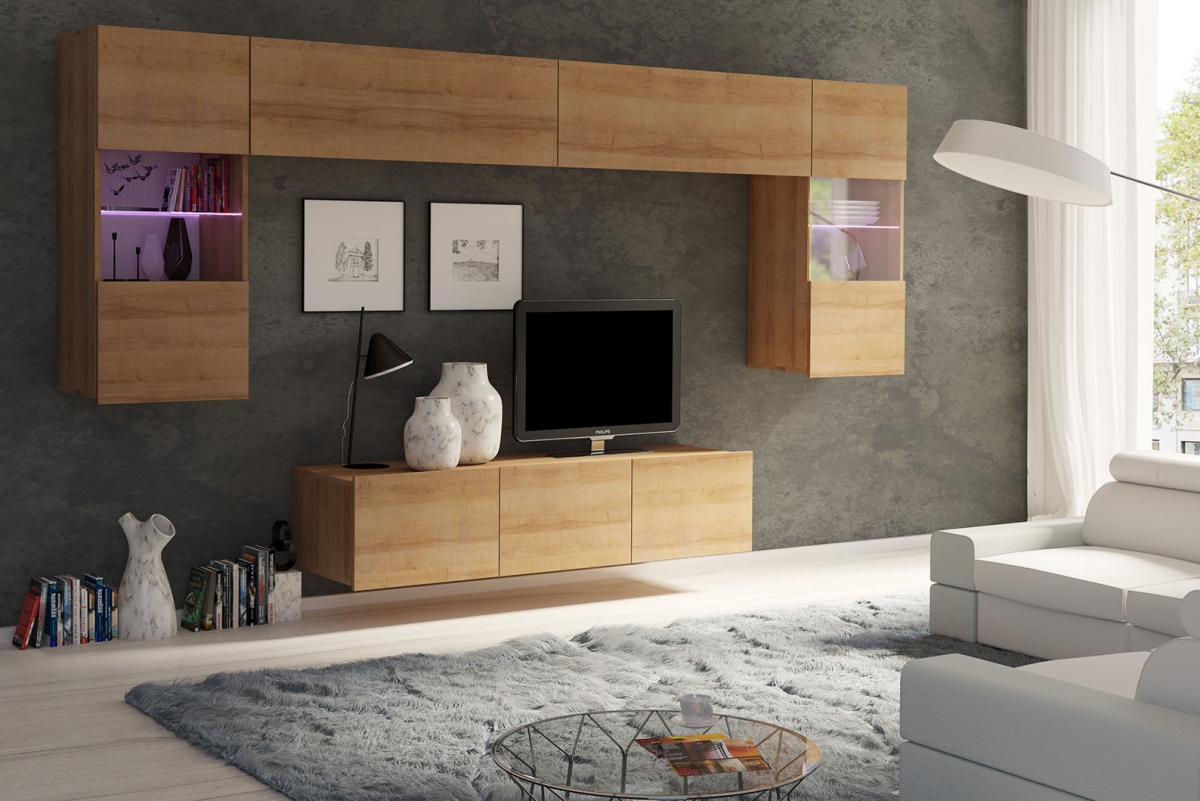 Obývacia stena Castele II - Dub zlaté Obývacia stena Castele II - Dub zlaté