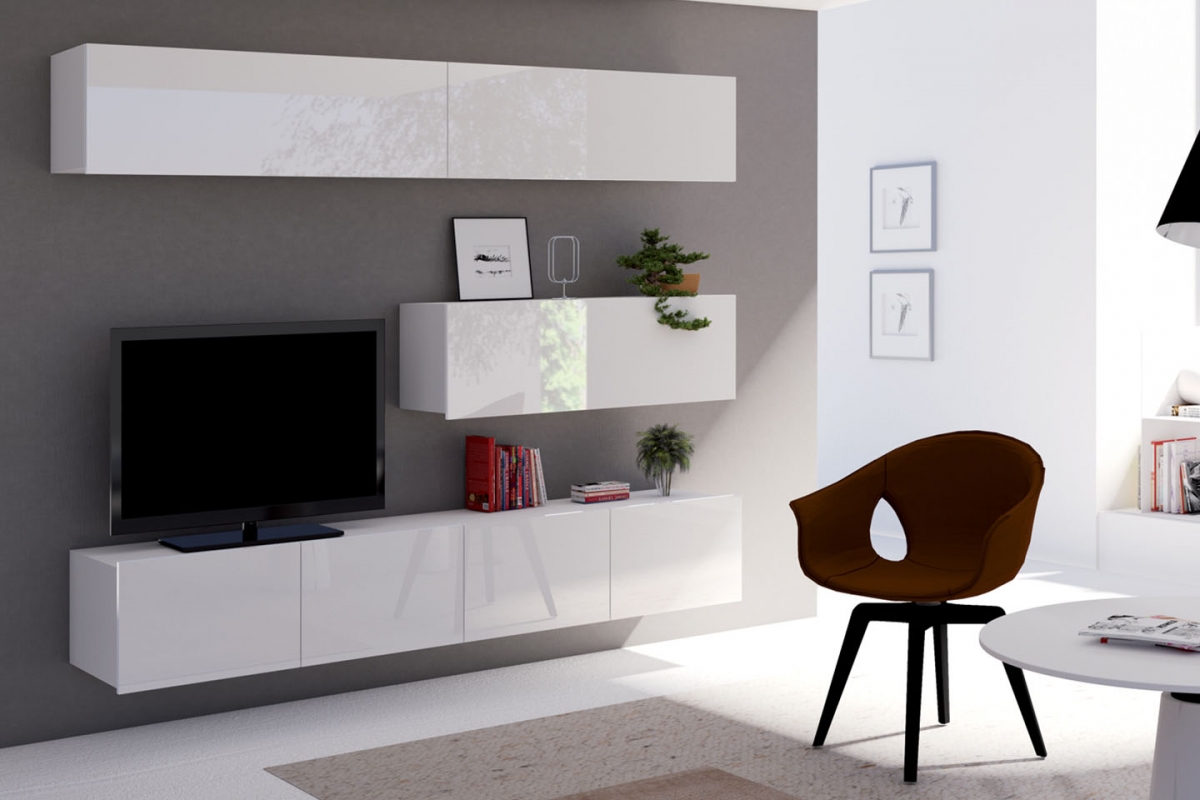 Obývacia stena Castele VII - biely Obývacia stena Castele VII - Biely