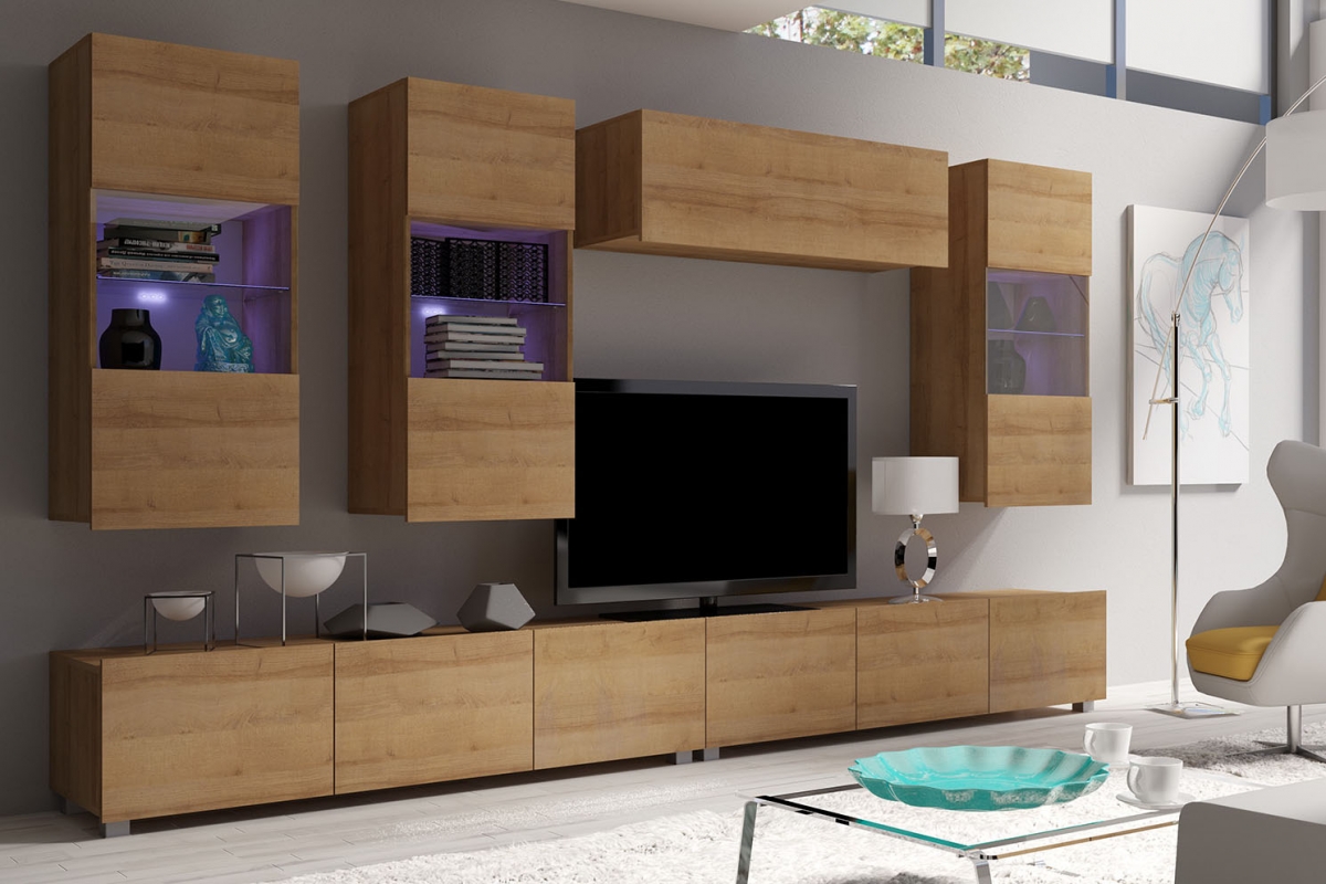 Obývacia stena Celeste VIII - Dub zlaté Obývacia stena Celeste VIII - Dub zlaté