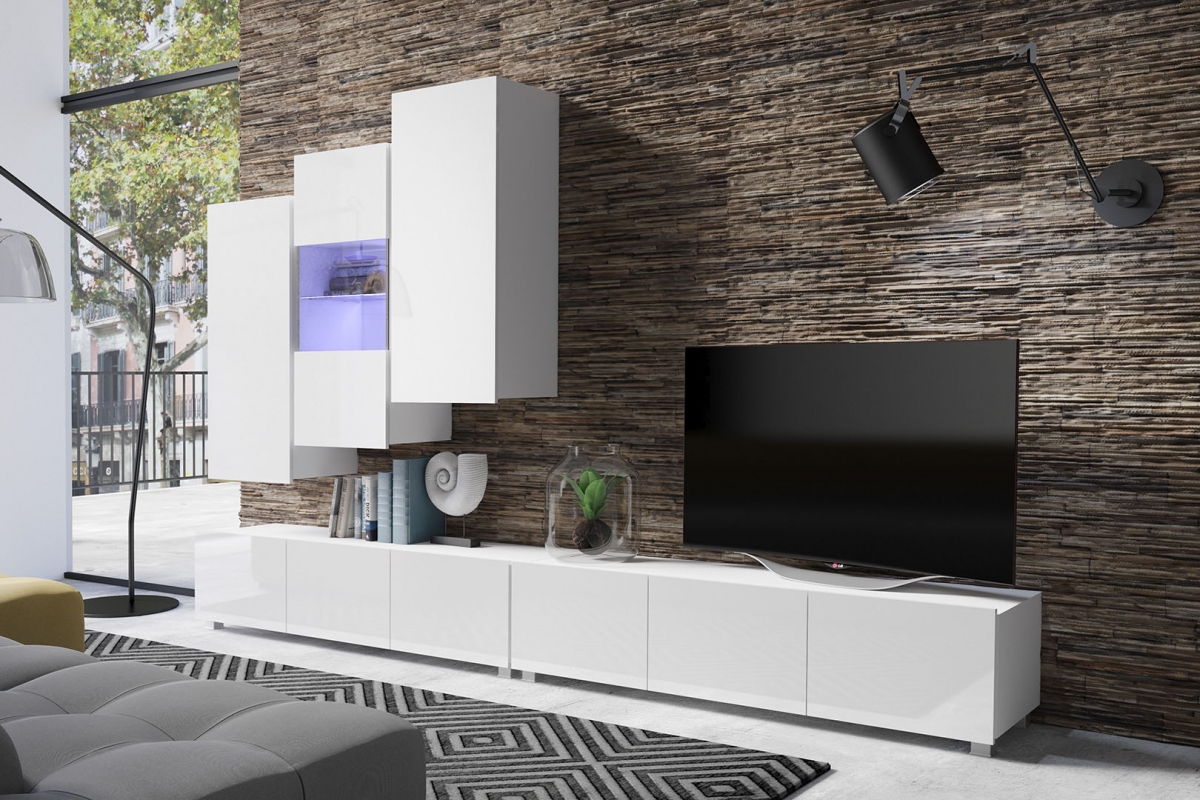 Obývacia stena Celeste XIII - biely Obývacia stena Celeste XIII - Biely