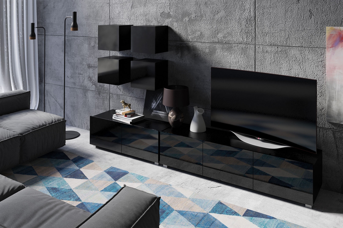 Obývacia stena Celeste XIV - čierny Obývacia stena Celeste XIV - Čierny