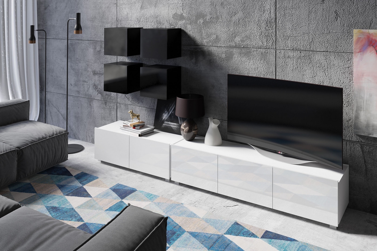 Obývacia stena Celeste XIV - čierny / biela Obývacia stena Celeste XIV - čierny / biela