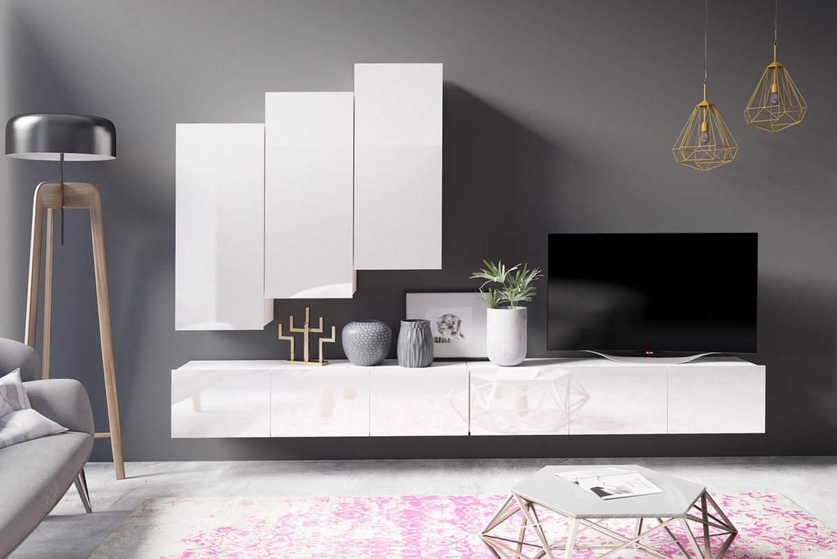 Obývacia stena Celeste XV - biely Obývacia stena Celeste XV - Biely