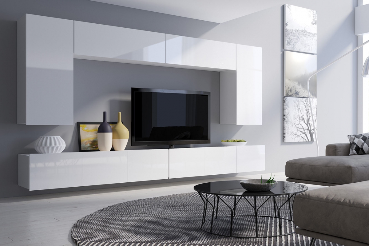 Obývacia stena Celeste XVI - biely Obývacia stena Celeste XVI - Biely