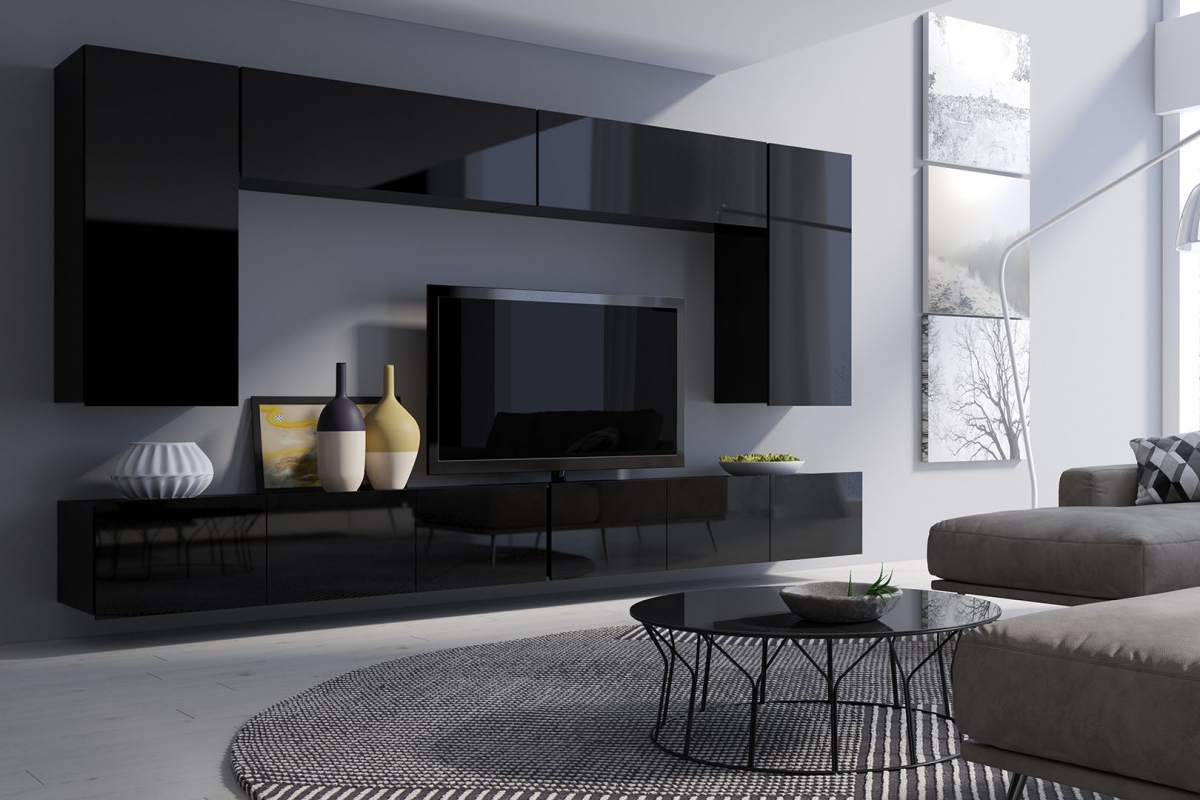 Obývacia stena Celeste XVI - čierny Obývacia stena Celeste XVI - Čierny