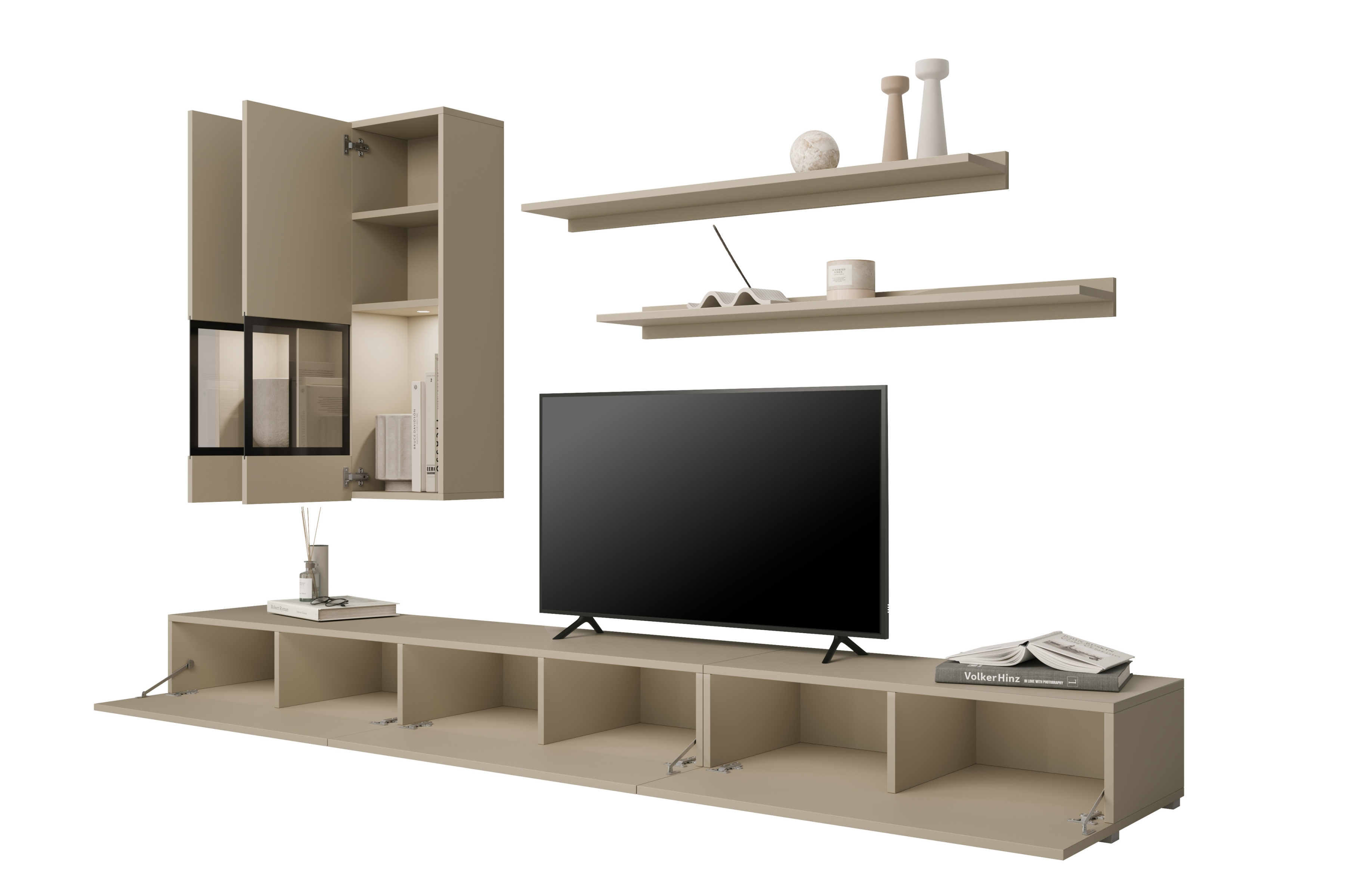 Obývacia izba Baros 10 - svetlobéžová Obývacia stena do obývacej izby Baros 10 - svetlý Béžová