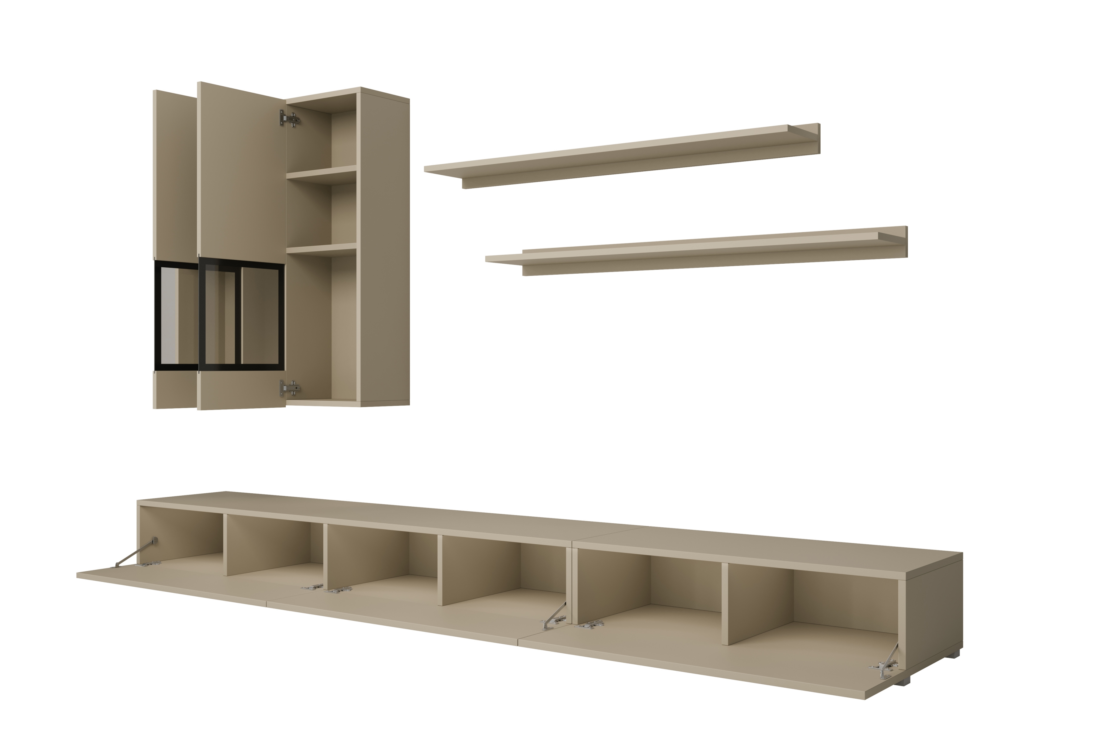 Obývacia izba Baros 10 - svetlobéžová Obývacia stena do obývacej izby Baros 10 - svetlý Béžová
