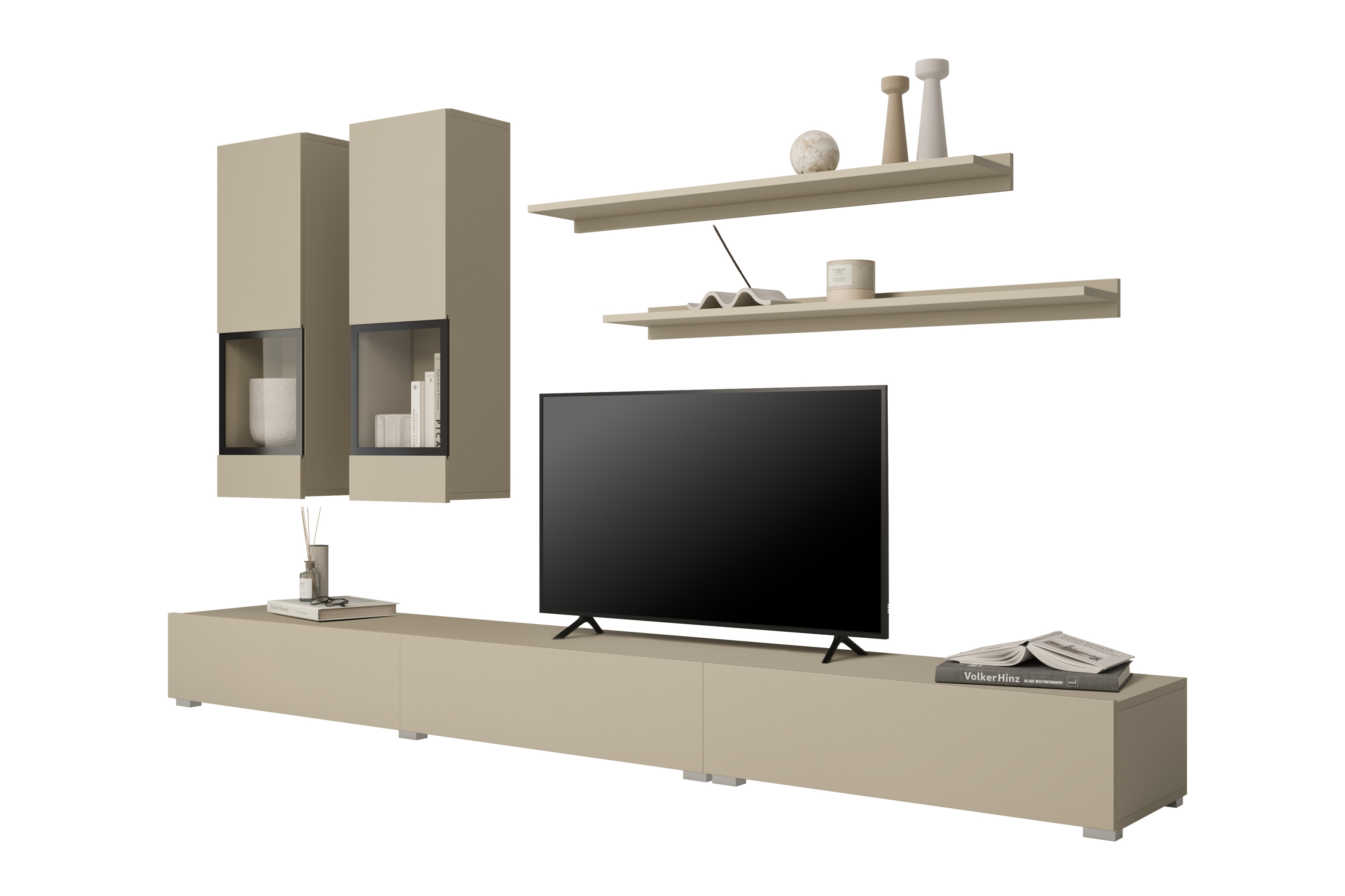 Obývacia izba Baros 10 - svetlobéžová Obývacia stena do obývacej izby Baros 10 - svetlý Béžová