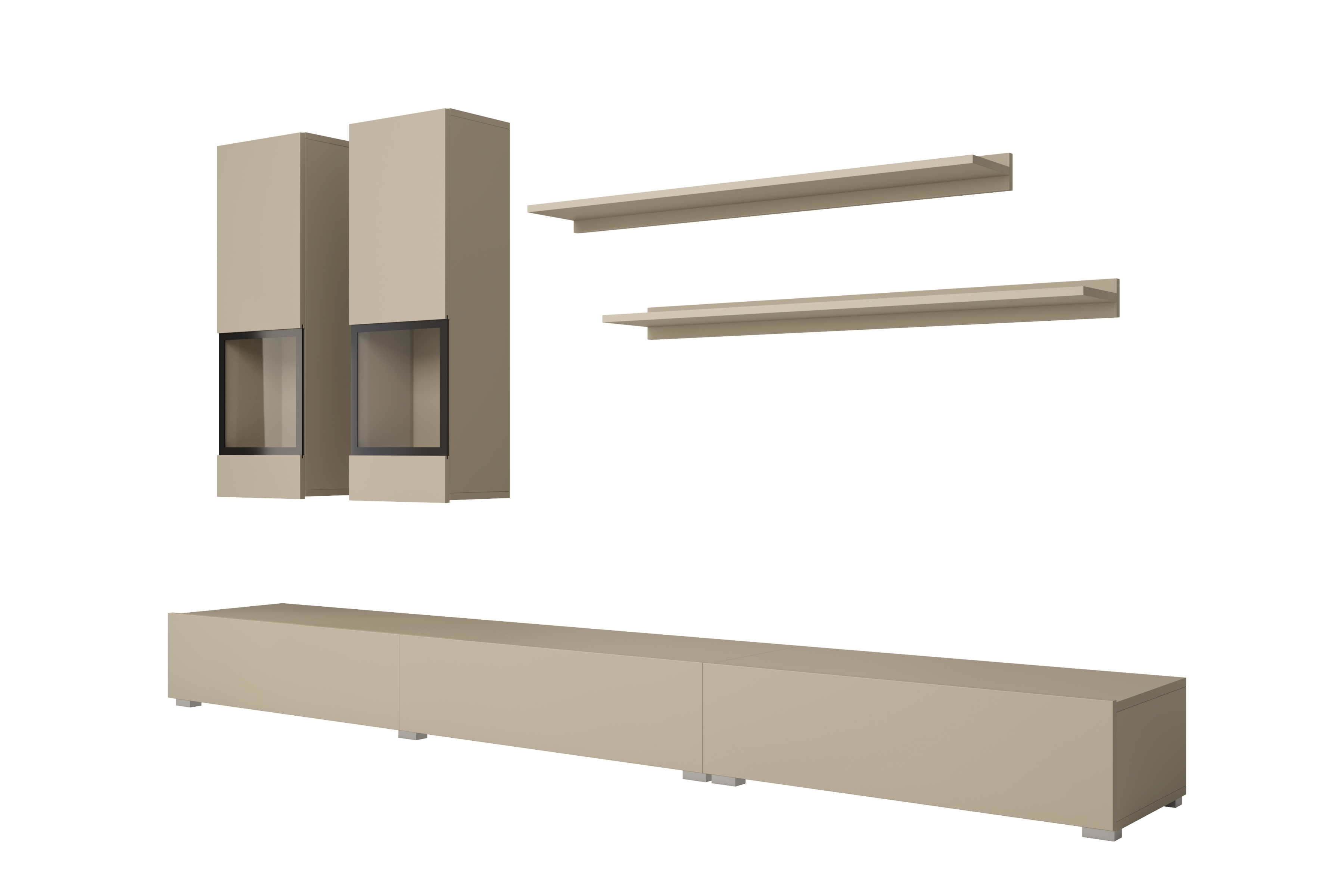Obývacia izba Baros 10 - svetlobéžová Obývacia stena do obývacej izby Baros 10 - svetlý Béžová