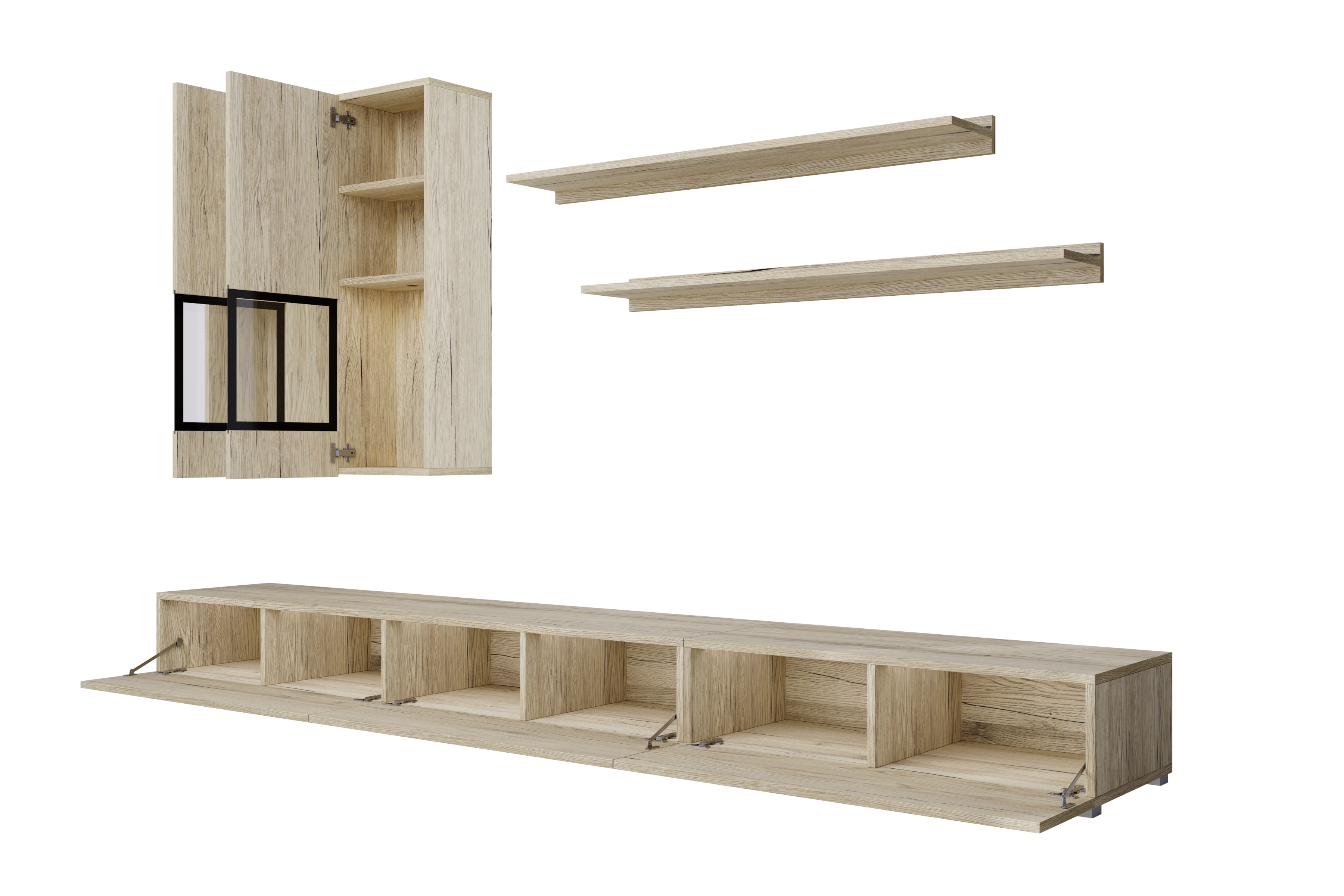 Obývacia stena do obývacej izby Baros 10 - san remo svetlý Obývacia stena do obývacej izby Baros 10 - san remo svetlý